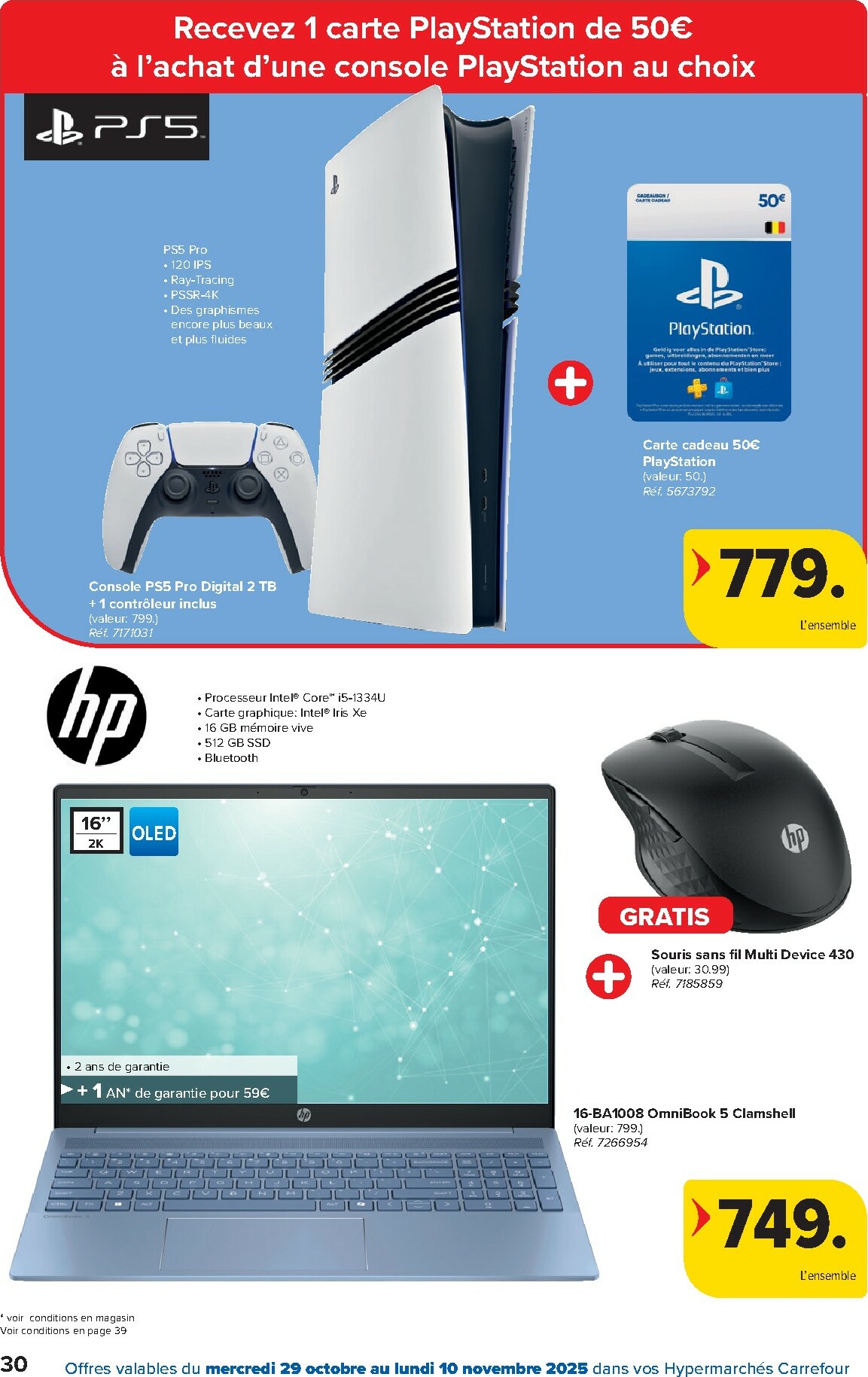carrefour - De Carrefour Hypermarchés folder geldig vanaf 29/10 t/m 10/11 - page: 30 carrefour - De Carrefour Hypermarchés folder geldig vanaf 29/10 t/m 10/11 - page: 30