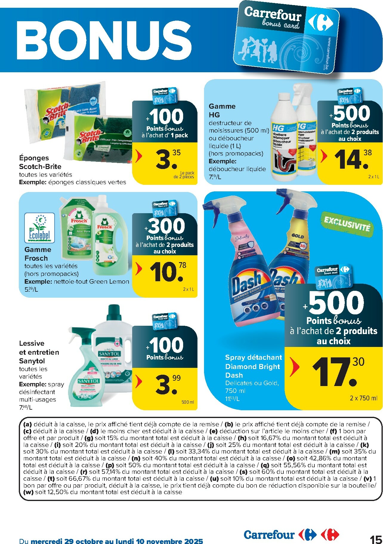 carrefour - De Carrefour - Spécial Point Bonus Promotions de la semaine folder geldig vanaf 29/10 t/m 10/11 - page: 15