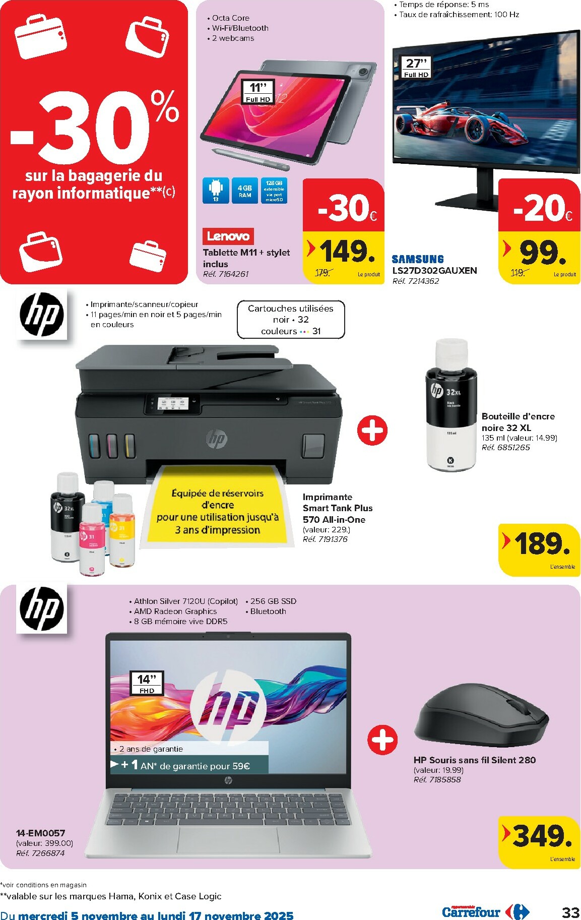 carrefour - De Carrefour - Hypermarchés folder geldig vanaf 05/11 t/m 17/11 - page: 33 carrefour - De Carrefour - Hypermarchés folder geldig vanaf 05/11 t/m 17/11 - page: 33