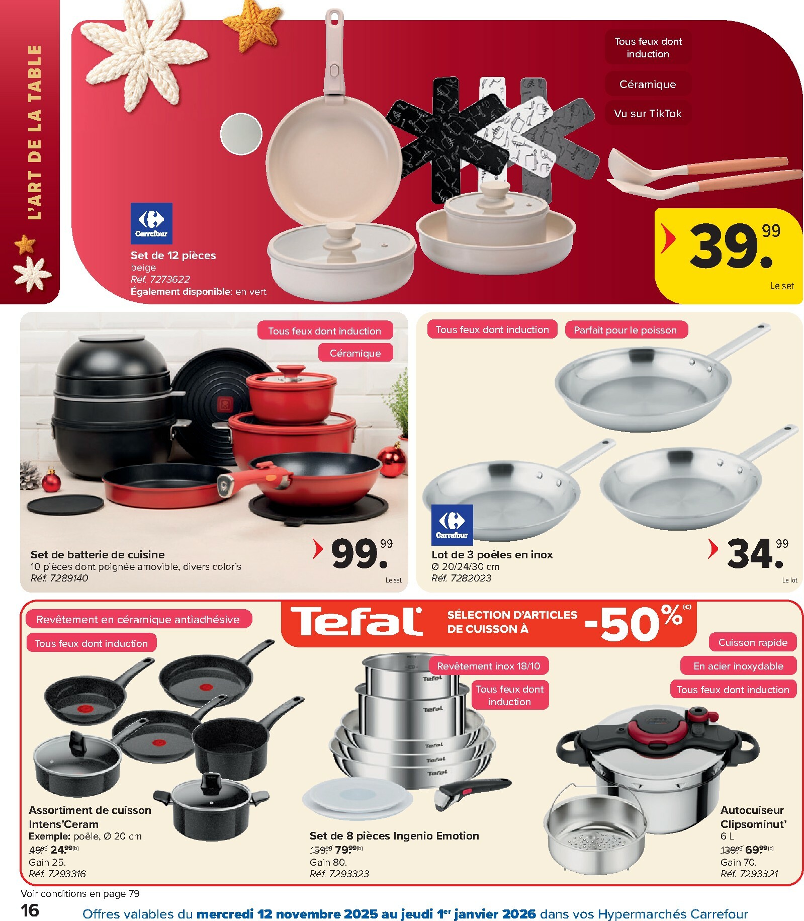 carrefour - De Carrefour - Hypermarchés Catalogue Fetes folder geldig vanaf 12/11 t/m 01/01 - page: 16