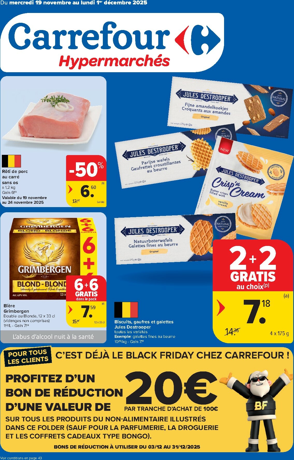 carrefour - De Carrefour - Hypermarchés folder geldig vanaf 19/11 t/m 01/12 - page: 1