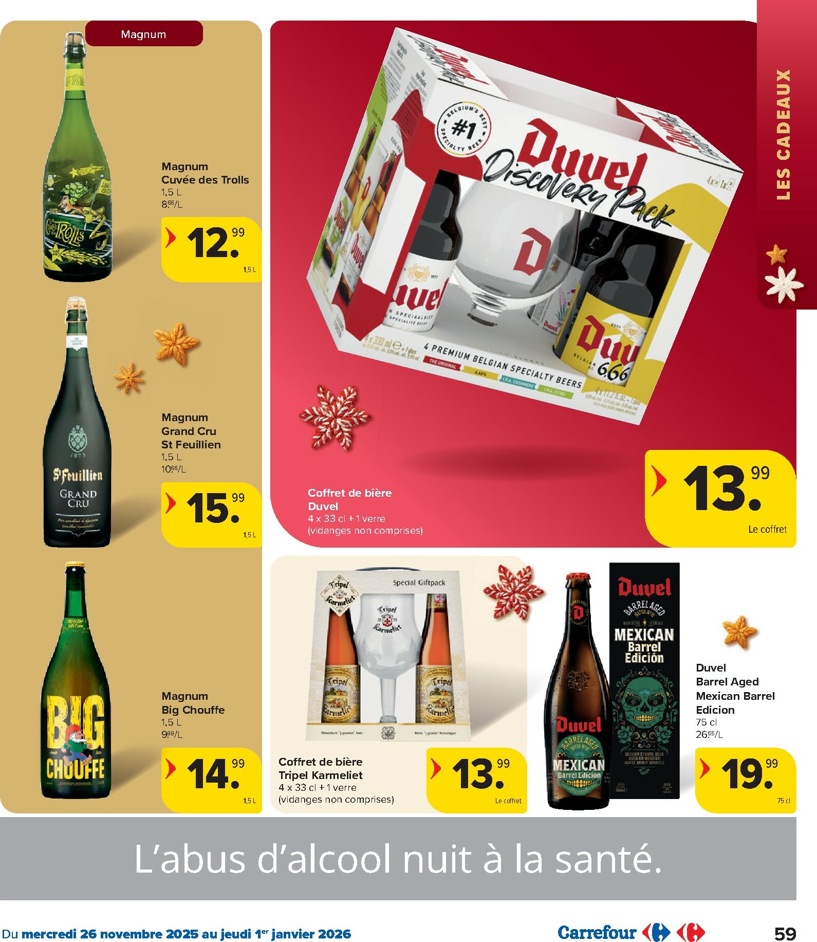 carrefour - De Carrefour - Des fêtes pour tous les goûts! folder geldig vanaf 26/11 t/m 01/01 - page: 59