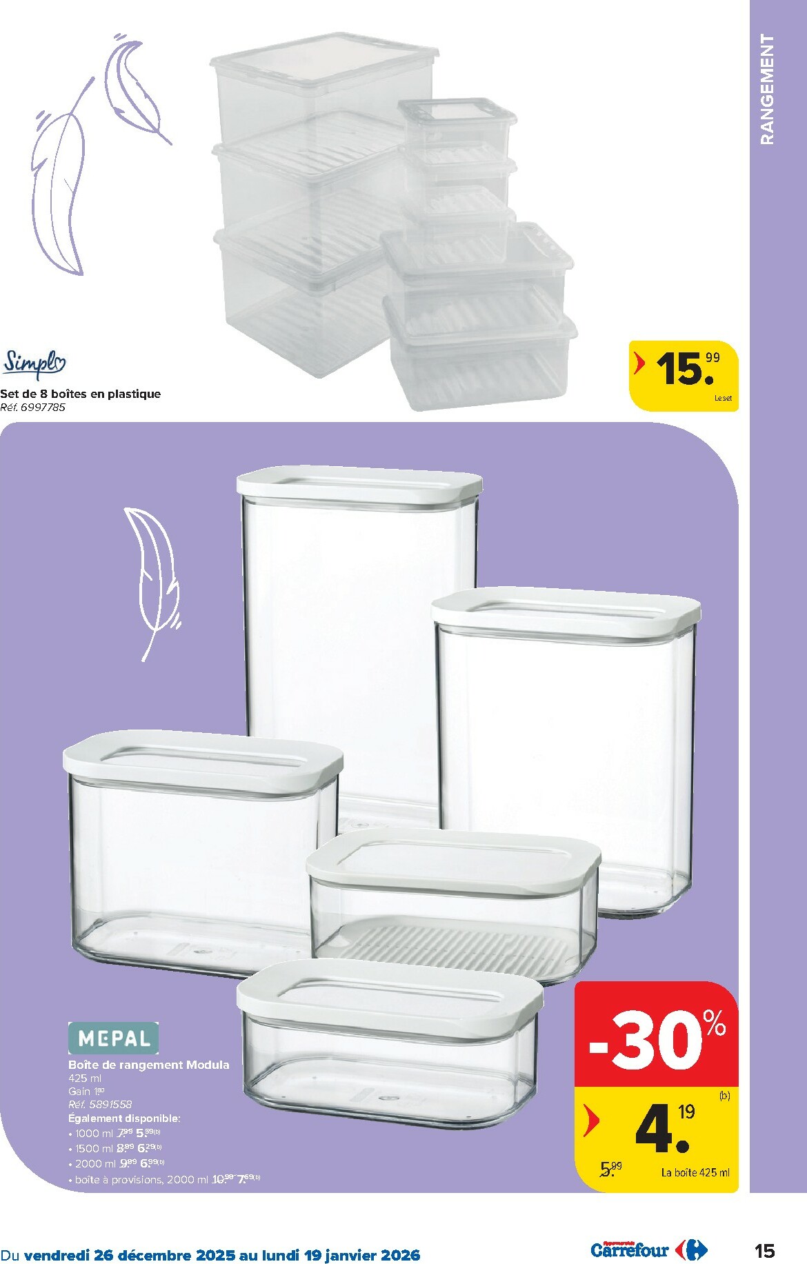 carrefour - De Carrefour Hypermarchés folder geldig vanaf 26/12 t/m 19/01 - page: 15