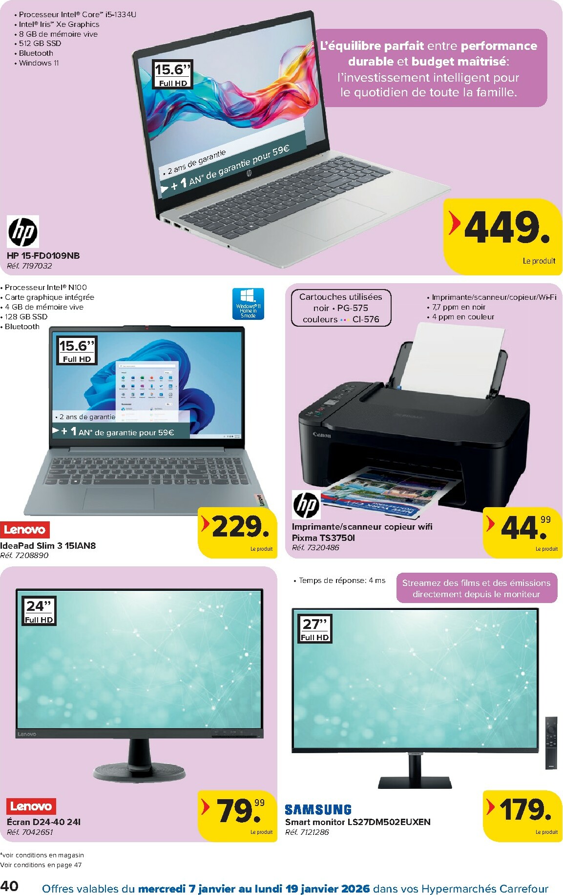 carrefour - De Carrefour Hypermarchés folder geldig vanaf 07/01 t/m 19/01 - page: 40