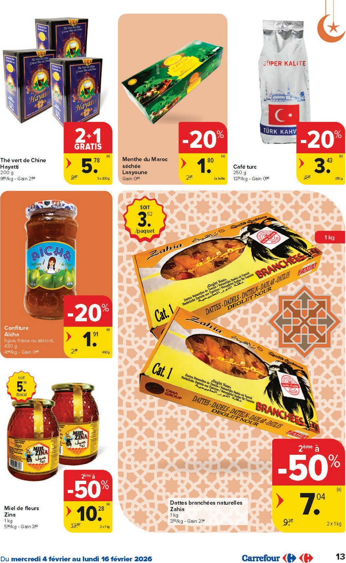 carrefour - De Carrefour - Saveurs d'Orient folder geldig vanaf 04/02/2026 t/m 16/02/2026 - page: 13