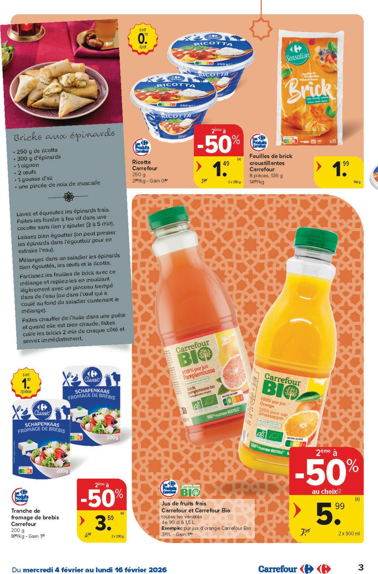carrefour - De Carrefour - Saveurs d'Orient folder geldig vanaf 04/02/2026 t/m 16/02/2026 - page: 3