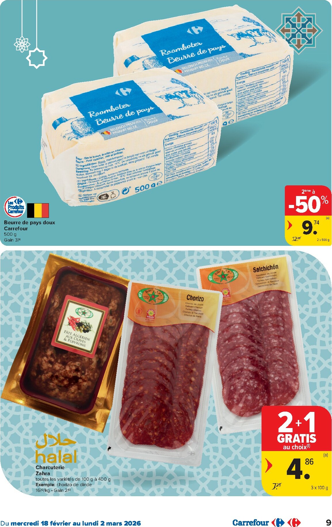 carrefour - De Carrefour - Saveurs d'Orient folder geldig vanaf 18/02/2026 t/m 02/03/2026 - page: 9