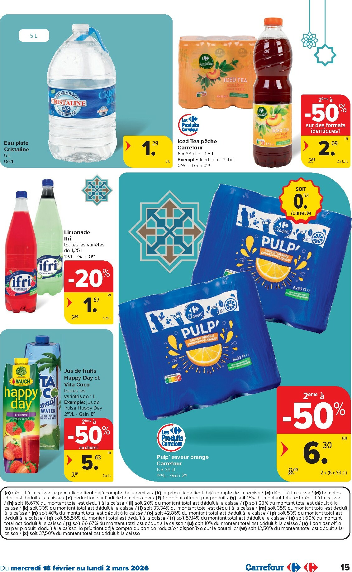 carrefour - De Carrefour - Saveurs d'Orient folder geldig vanaf 18/02/2026 t/m 02/03/2026 - page: 15