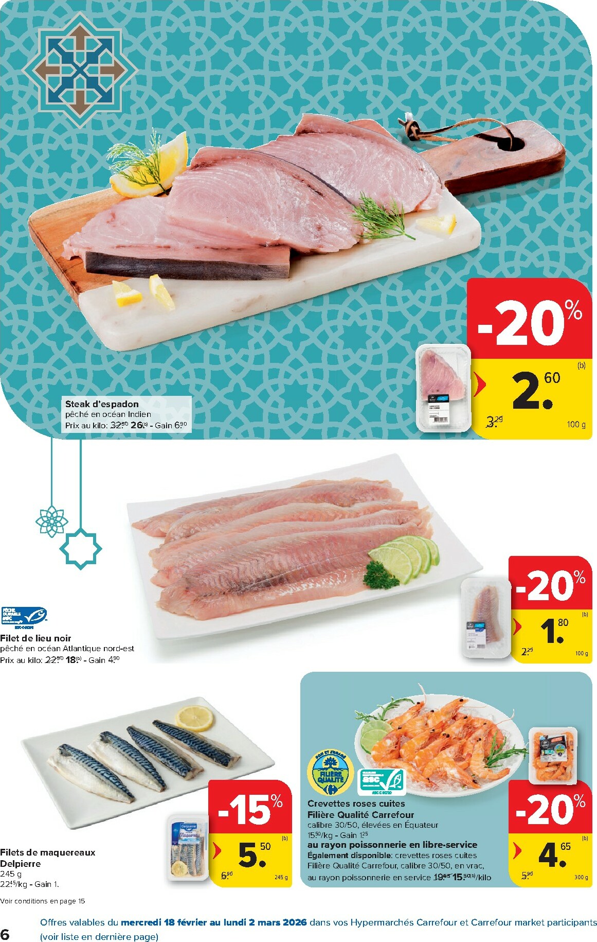 carrefour - De Carrefour - Saveurs d'Orient folder geldig vanaf 18/02/2026 t/m 02/03/2026 - page: 6
