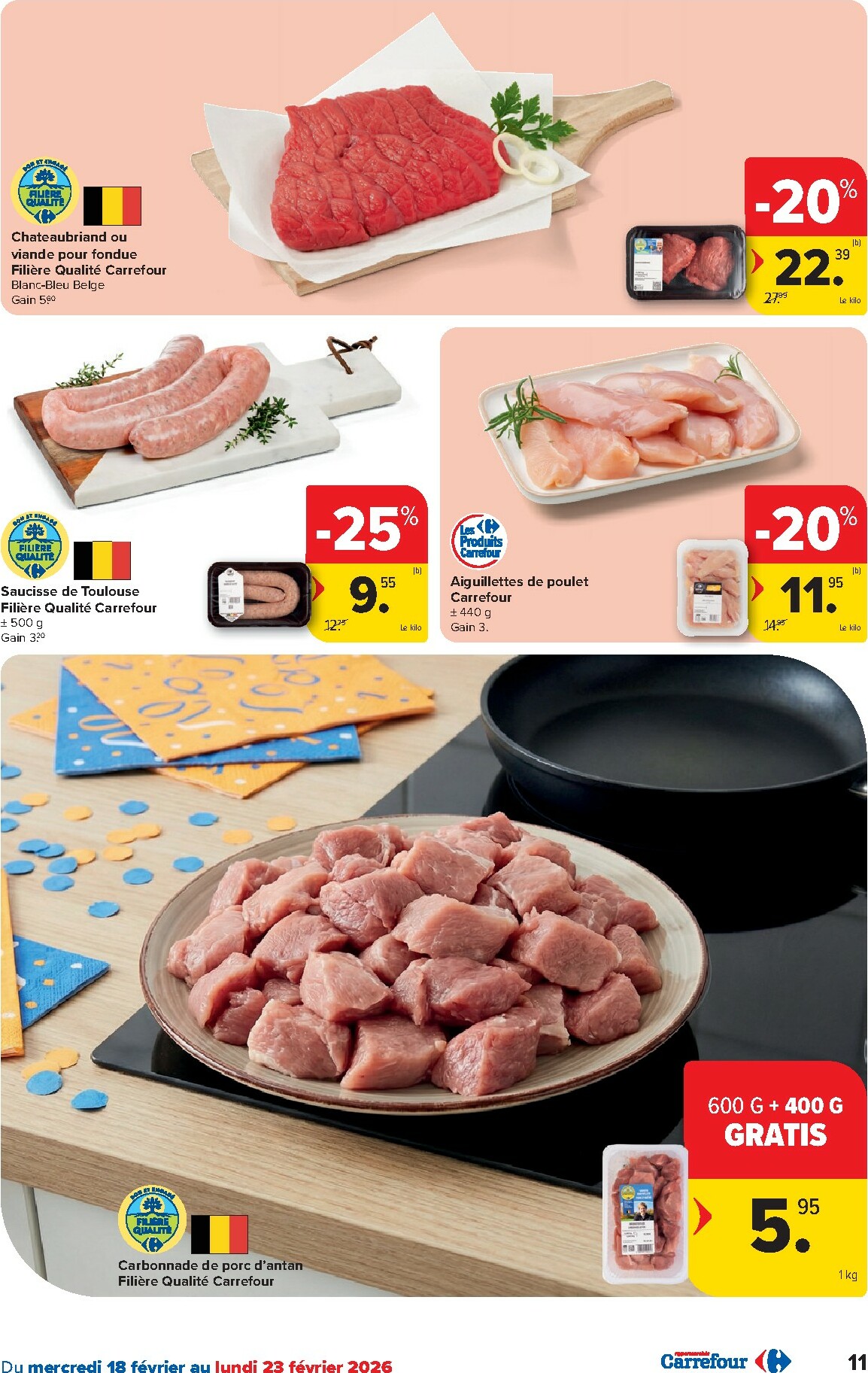 carrefour - De Carrefour Hypermarchés folder geldig vanaf 18/02/2026 t/m 02/03/2026 - page: 11