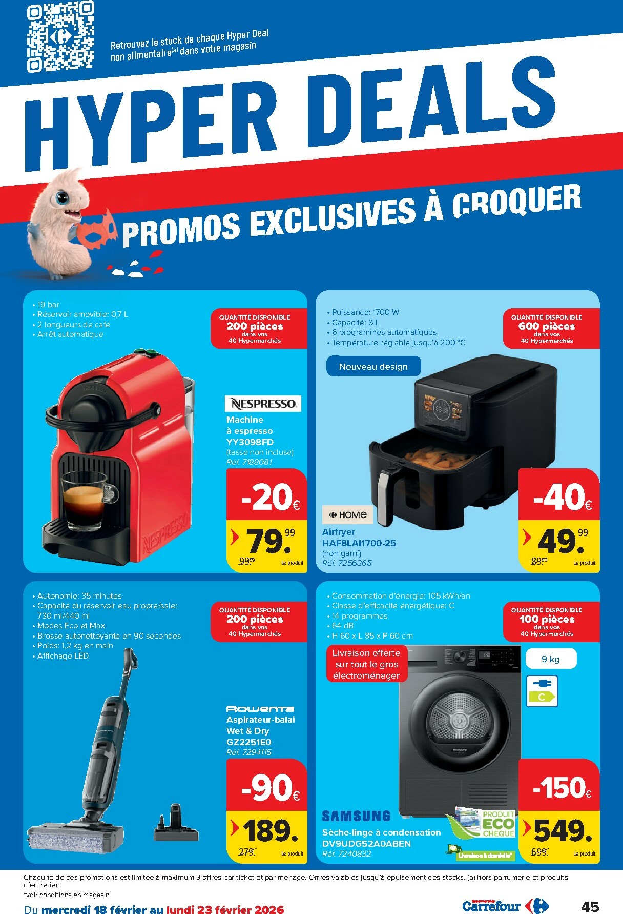 carrefour - De Carrefour Hypermarchés folder geldig vanaf 18/02/2026 t/m 02/03/2026 - page: 45