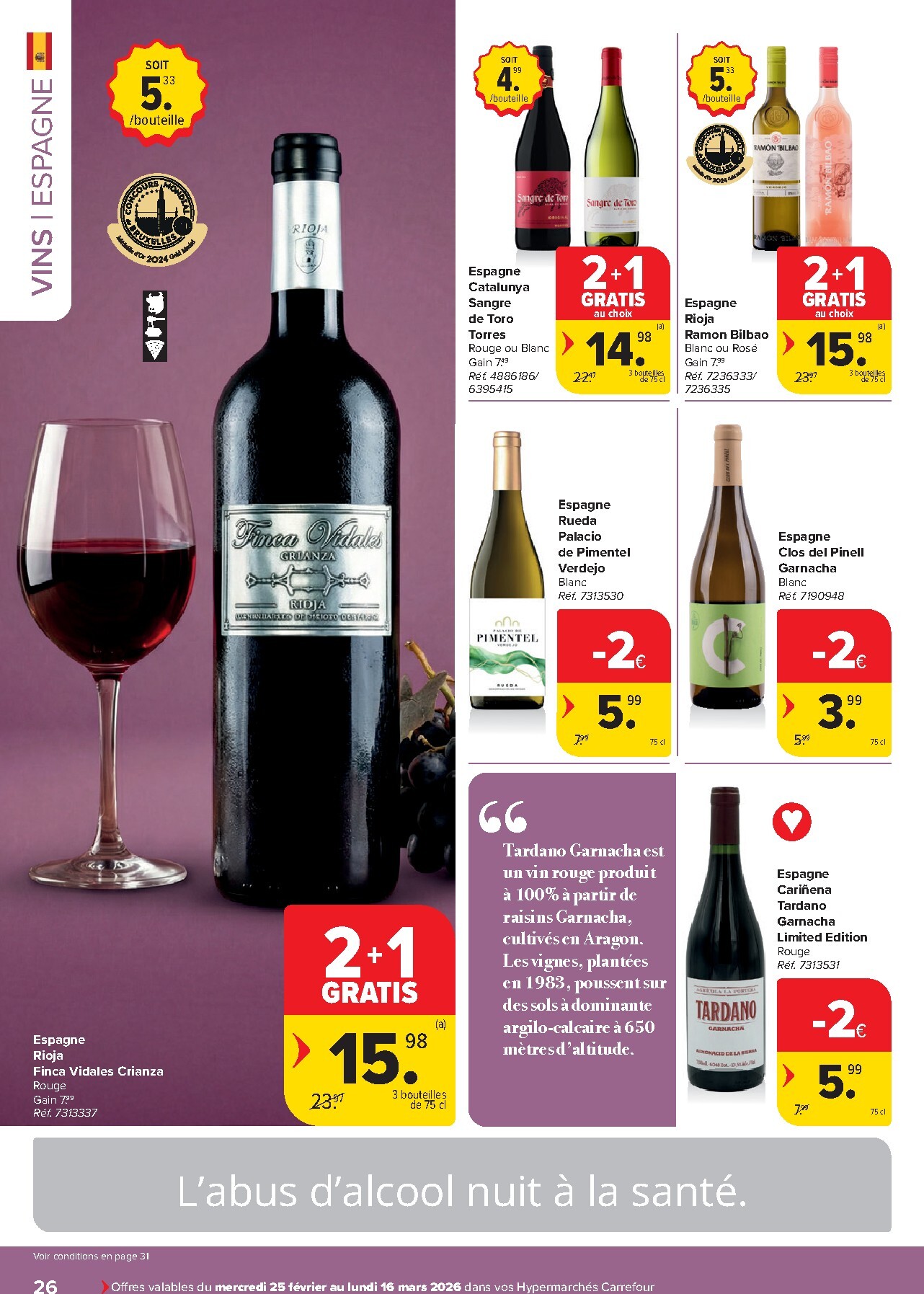 carrefour - De Carrefour - Vins folder geldig vanaf 25/02/2026 t/m 16/03/2026 - page: 26