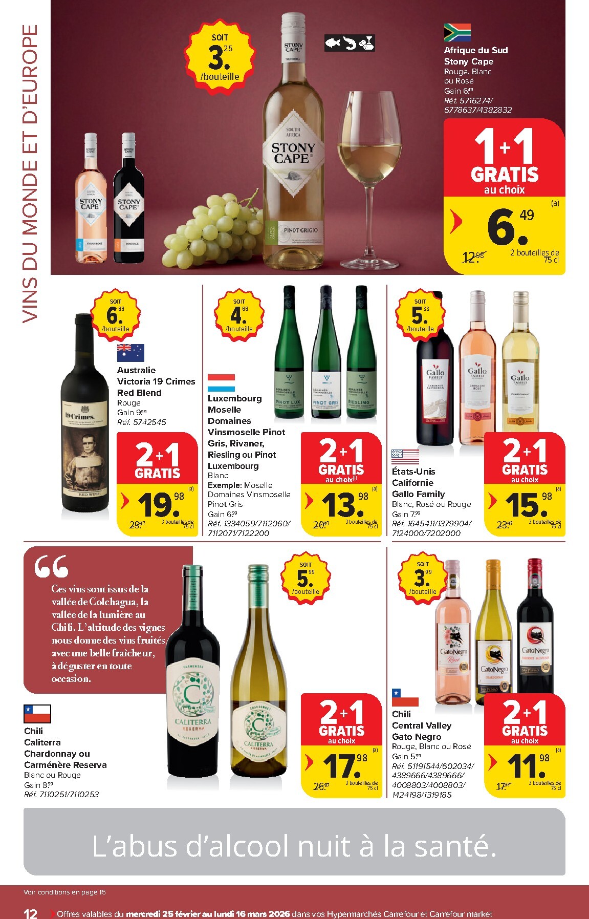 carrefour - De Carrefour - Vins folder geldig vanaf 25/02/2026 t/m 16/03/2026 - page: 12