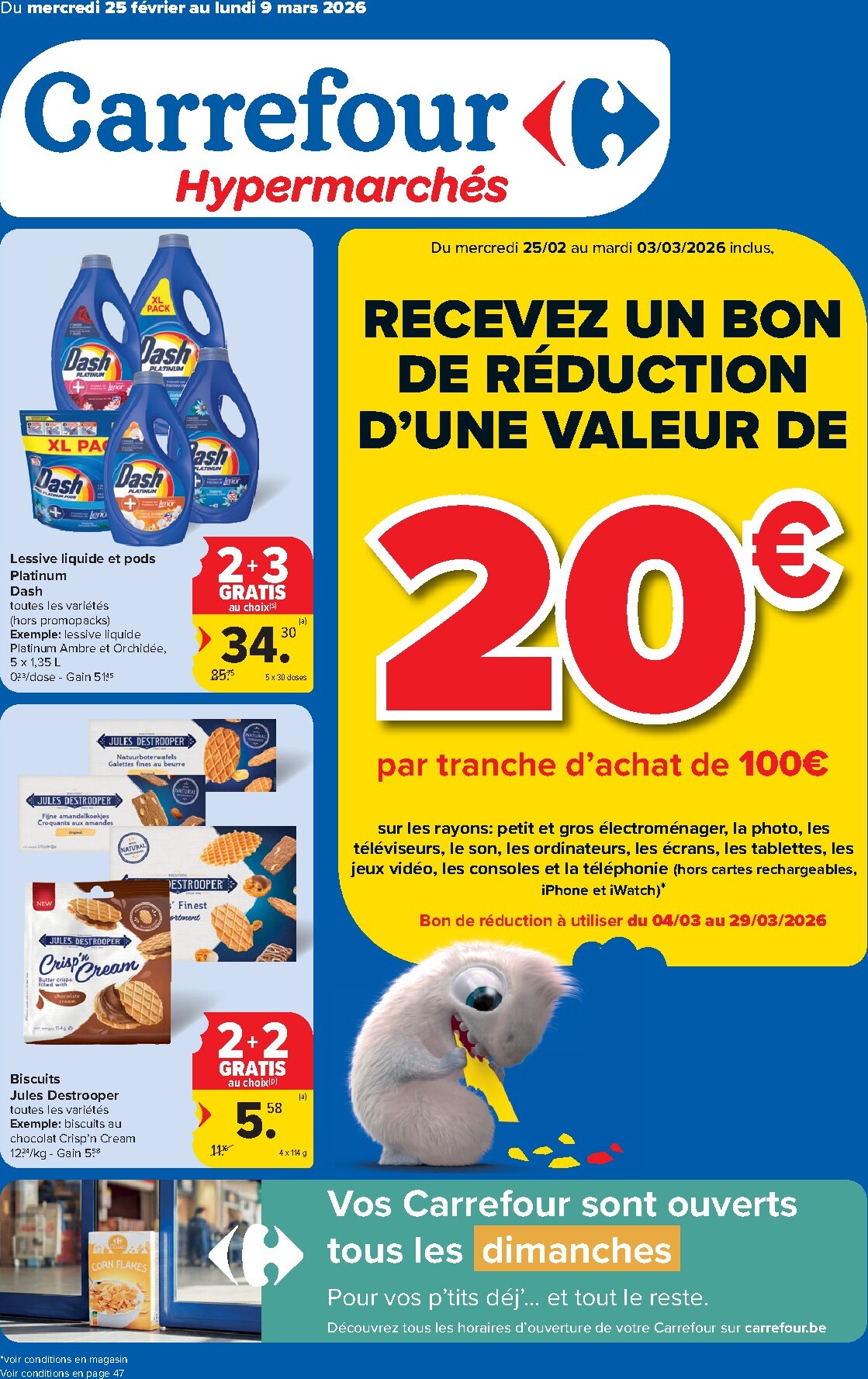 carrefour - De Carrefour Hypermarchés folder geldig vanaf 25/02/2026 t/m 09/03/2026 - page: 1