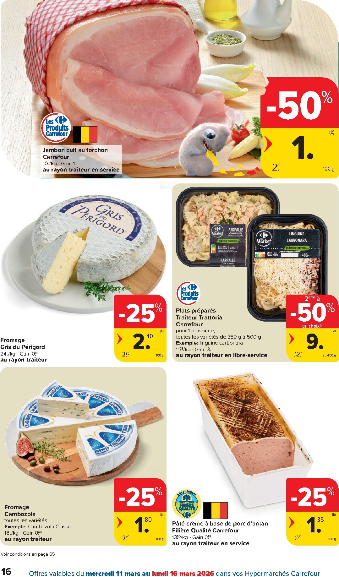 carrefour - De Carrefour Hypermarchés folder geldig vanaf 11/03/2026 t/m 23/03/2026 - page: 16