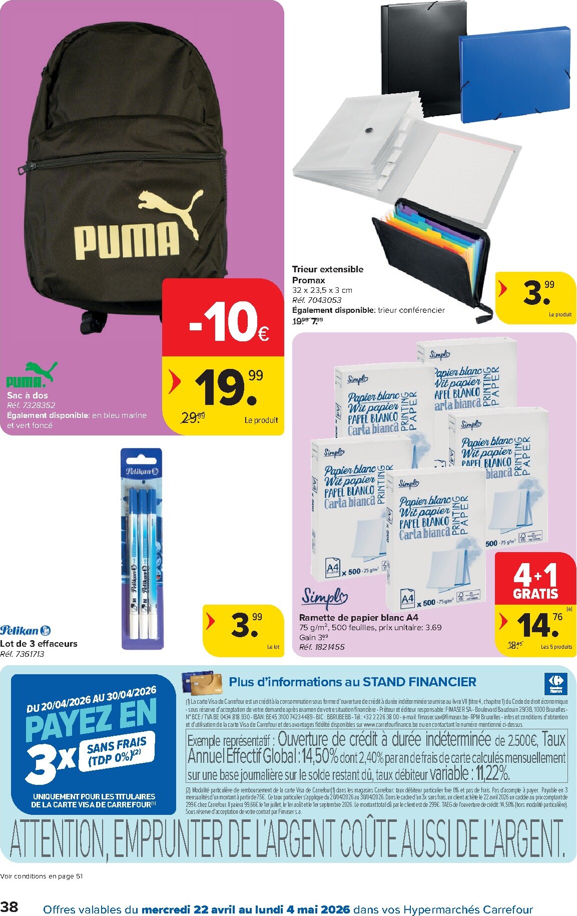 carrefour - Carrefour Hypermarchés folder voor volgende week van woensdag 22/04/2026 tot maandag 04/05/2026 - page: 38