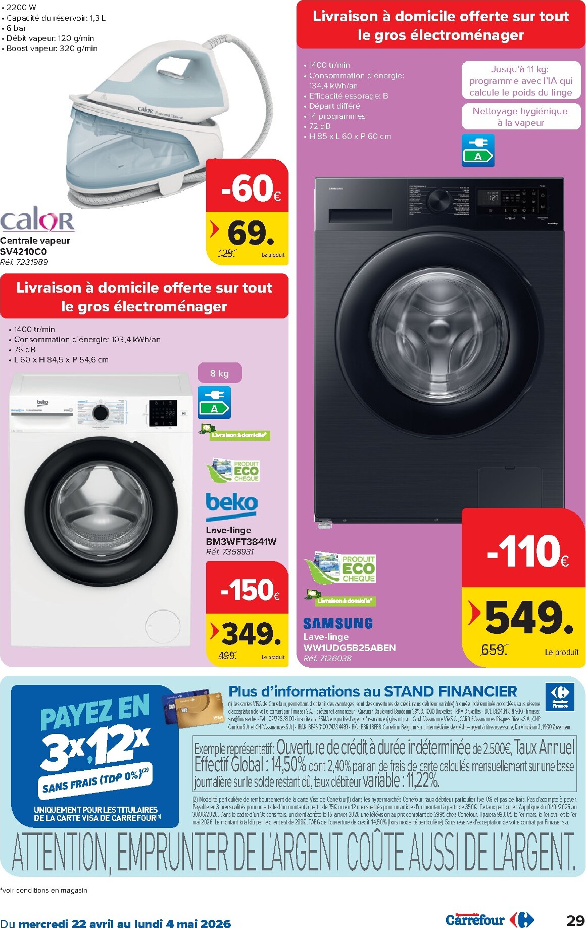 carrefour - Carrefour Hypermarchés folder voor volgende week van woensdag 22/04/2026 tot maandag 04/05/2026 - page: 29