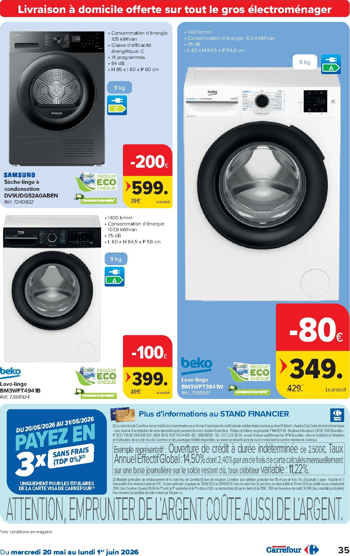 carrefour - Carrefour Hypermarchés folder voor volgende week van woensdag 20/05/2026 tot maandag 01/06/2026 - page: 35