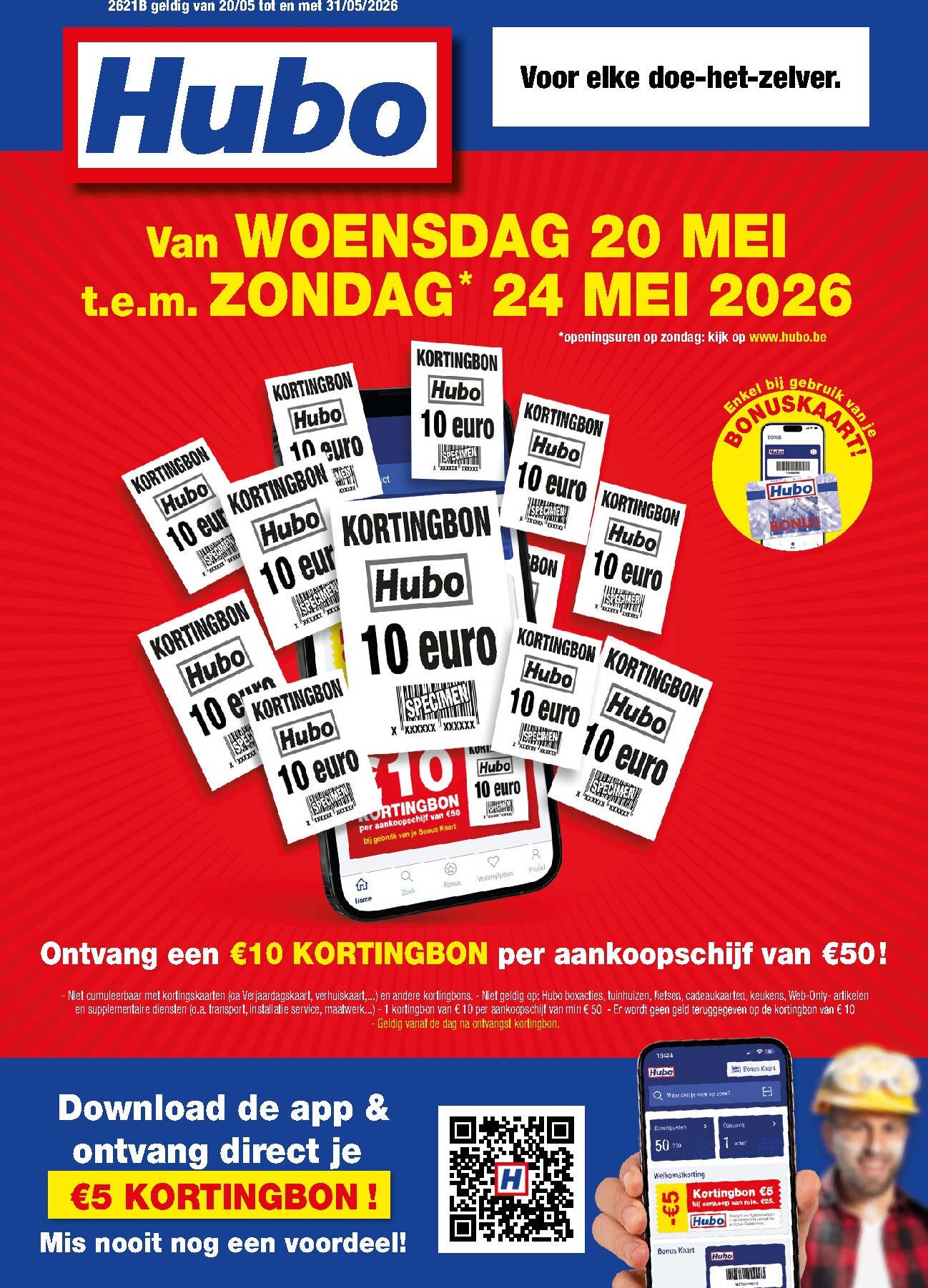 hubo - Huidige Hubo folder geldig van woensdag 20/05/2026 tot zondag 31/05/2026 - page: 1