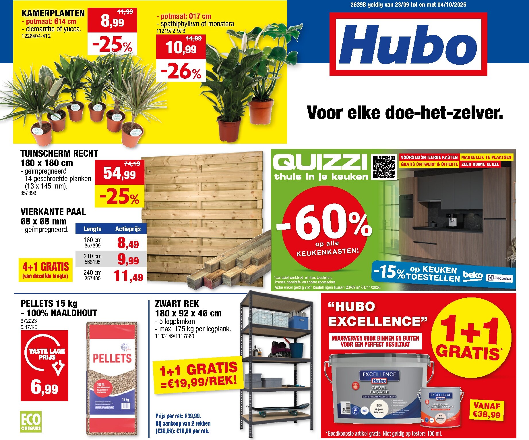 hubo - Huidige Hubo folder geldig van woensdag 23/09/2026 tot zondag 04/10/2026 - page: 1