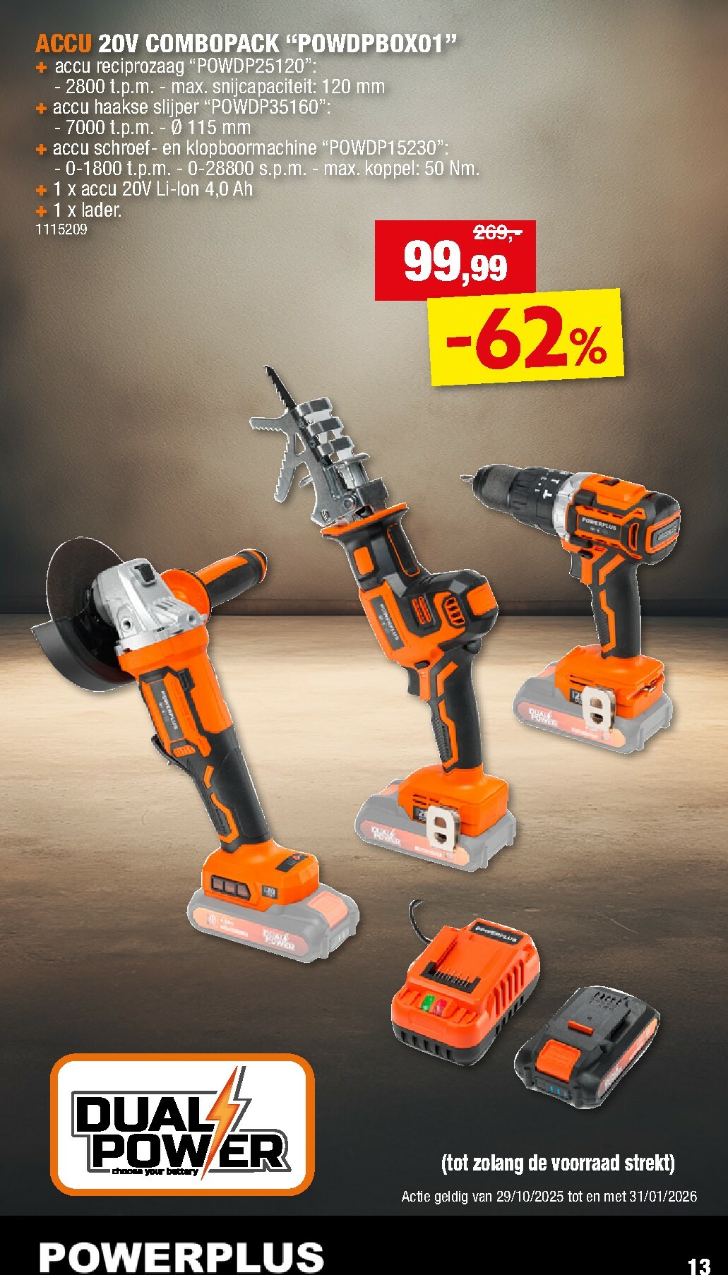 hubo - De Hubo - Gereedschap folder geldig vanaf 01/11 t/m 31/01 - page: 13