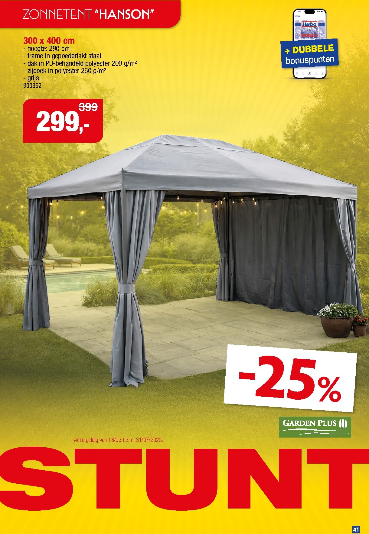 hubo - De Hubo - Tuinmeubelen special folder geldig vanaf 18/03/2026 t/m 31/07/2026 - page: 41