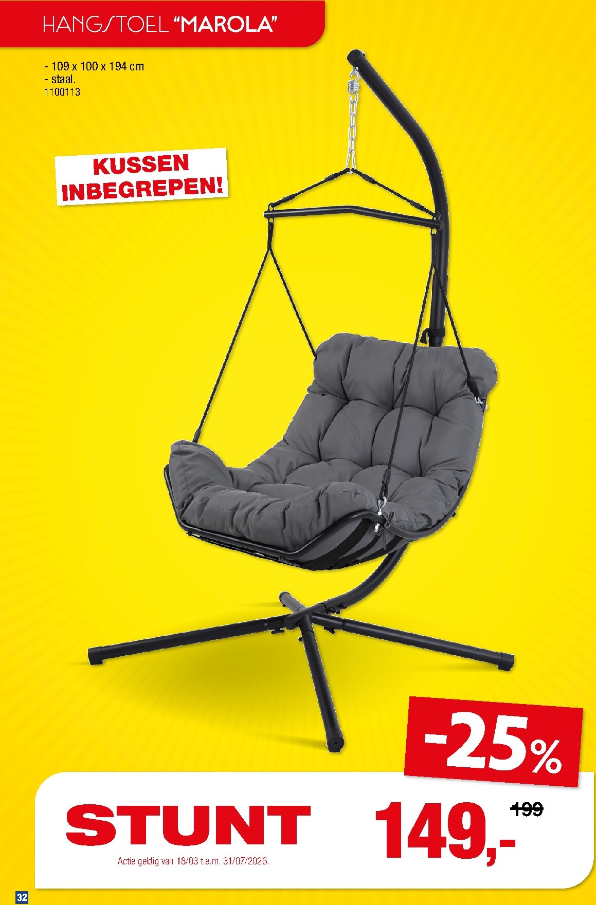 hubo - De Hubo - Tuinmeubelen special folder geldig vanaf 18/03/2026 t/m 31/07/2026 - page: 32