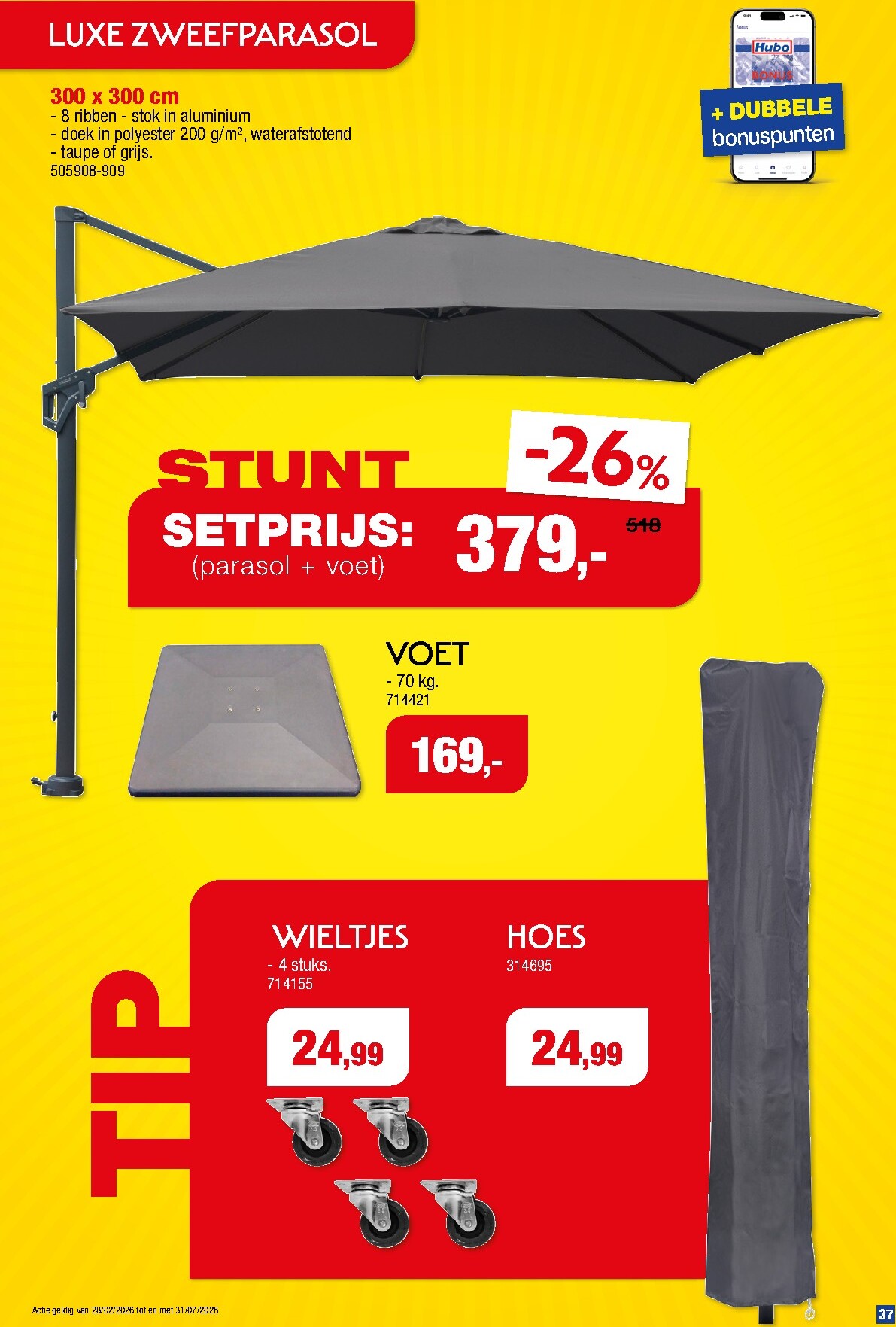 hubo - De Hubo - Tuinmeubelen special folder geldig vanaf 18/03/2026 t/m 31/07/2026 - page: 37