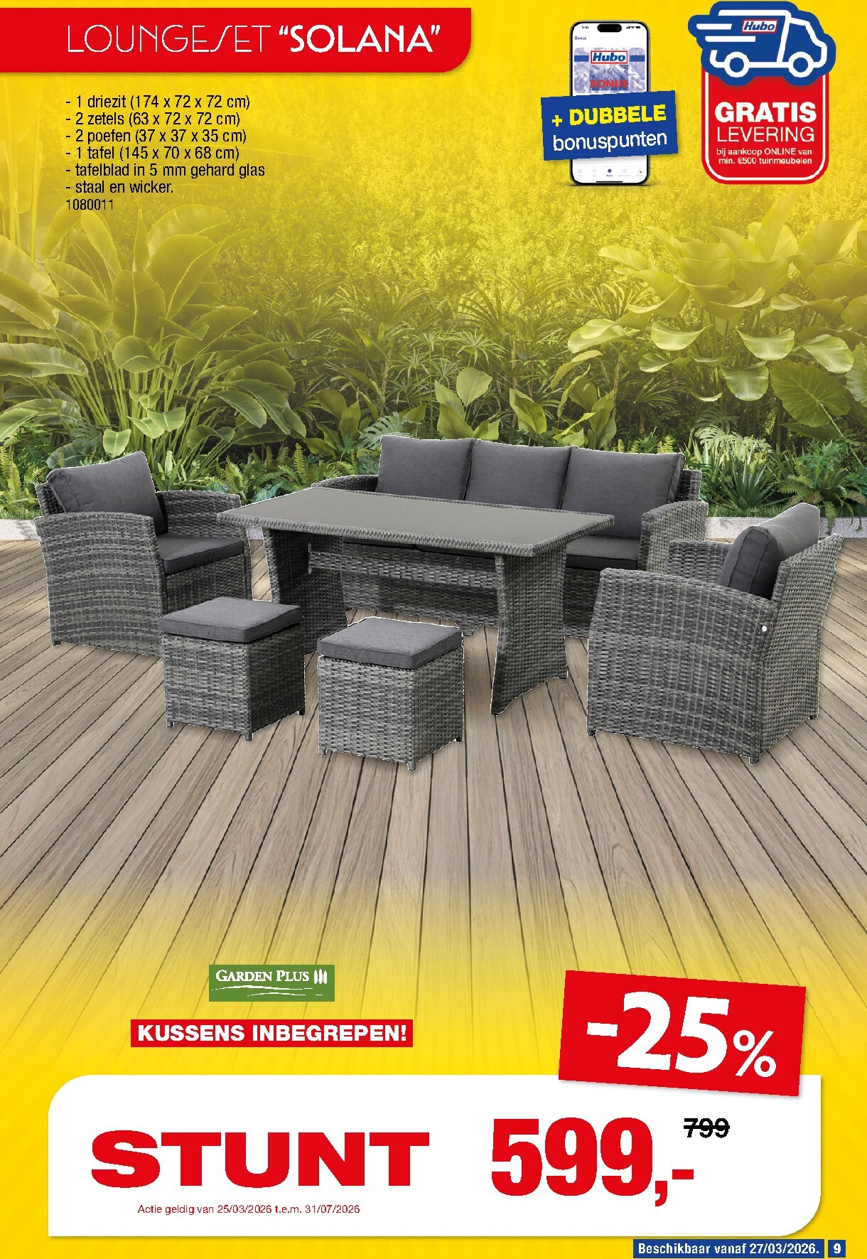 hubo - De Hubo - Tuinmeubelen special folder geldig vanaf 18/03/2026 t/m 31/07/2026 - page: 9