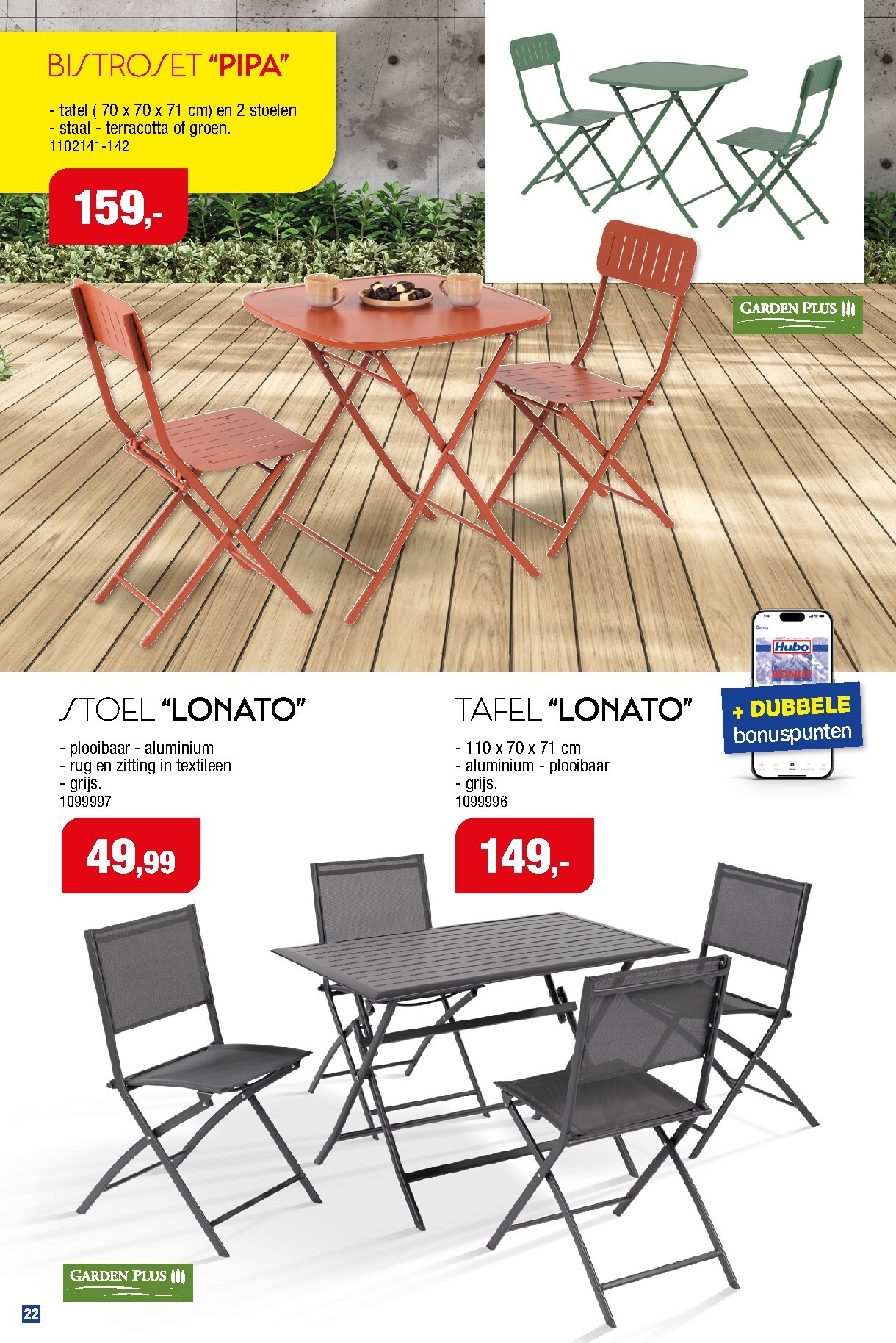 hubo - De Hubo - Tuinmeubelen special folder geldig vanaf 18/03/2026 t/m 31/07/2026 - page: 22