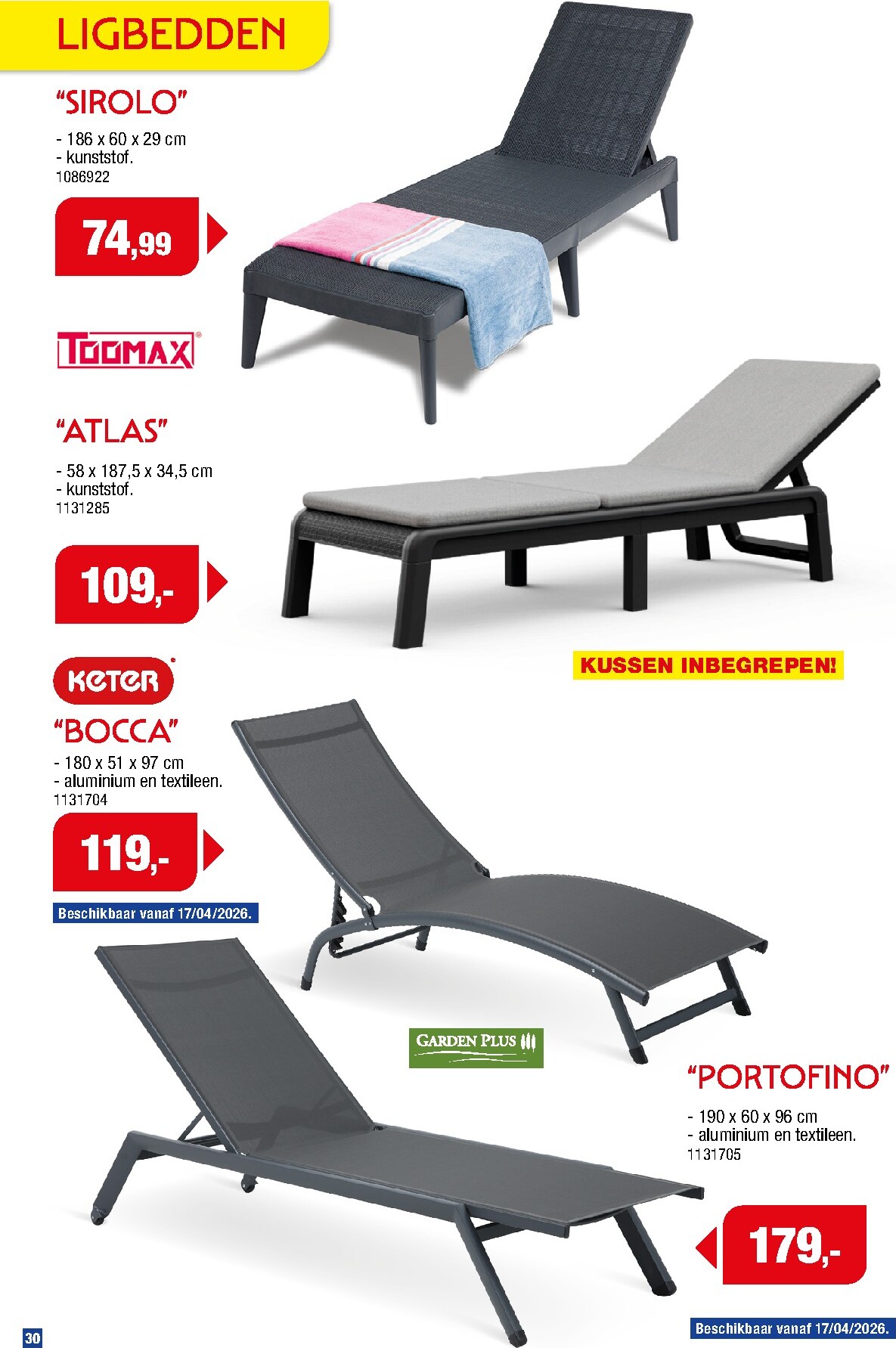 hubo - De Hubo - Tuinmeubelen special folder geldig vanaf 18/03/2026 t/m 31/07/2026 - page: 30