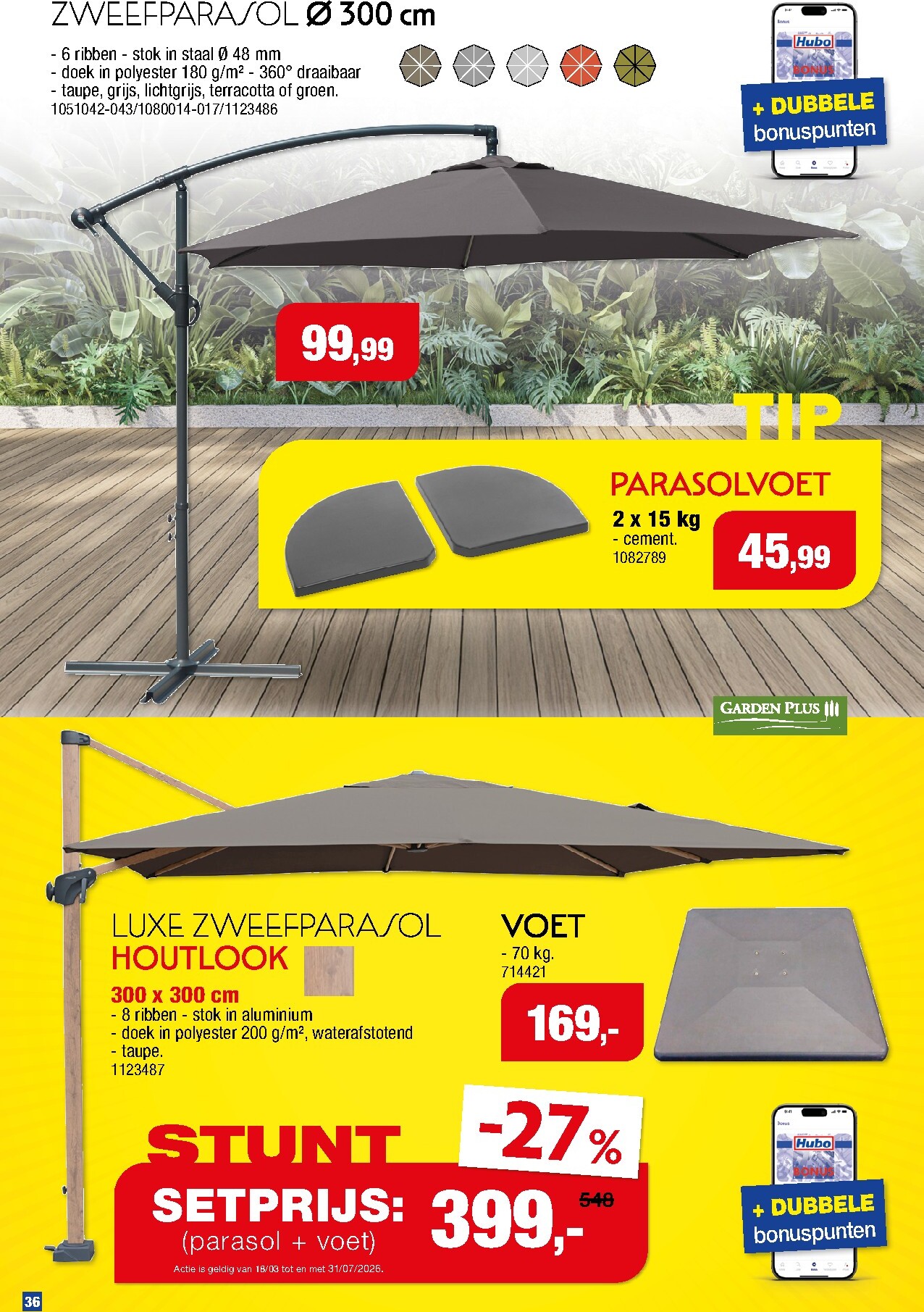 hubo - De Hubo - Tuinmeubelen special folder geldig vanaf 18/03/2026 t/m 31/07/2026 - page: 36