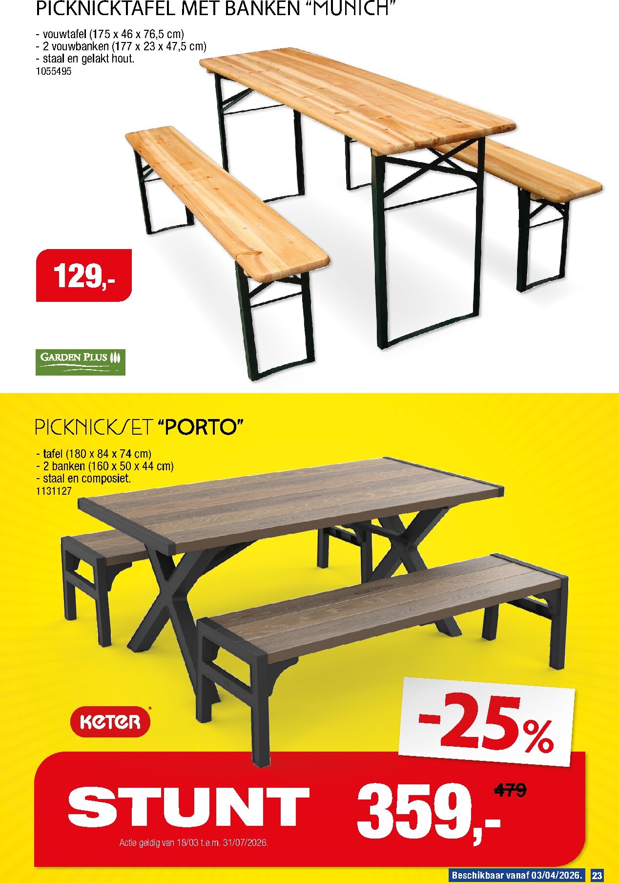 hubo - De Hubo - Tuinmeubelen special folder geldig vanaf 18/03/2026 t/m 31/07/2026 - page: 23