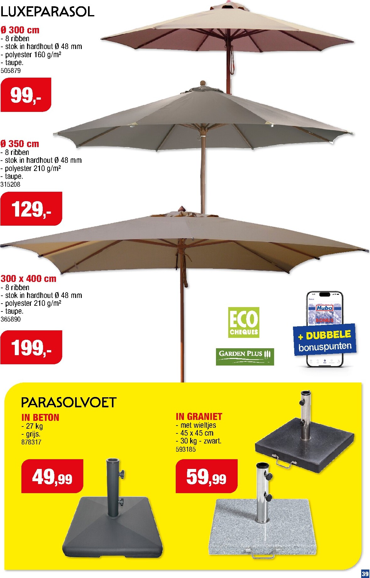 hubo - De Hubo - Tuinmeubelen special folder geldig vanaf 18/03/2026 t/m 31/07/2026 - page: 39