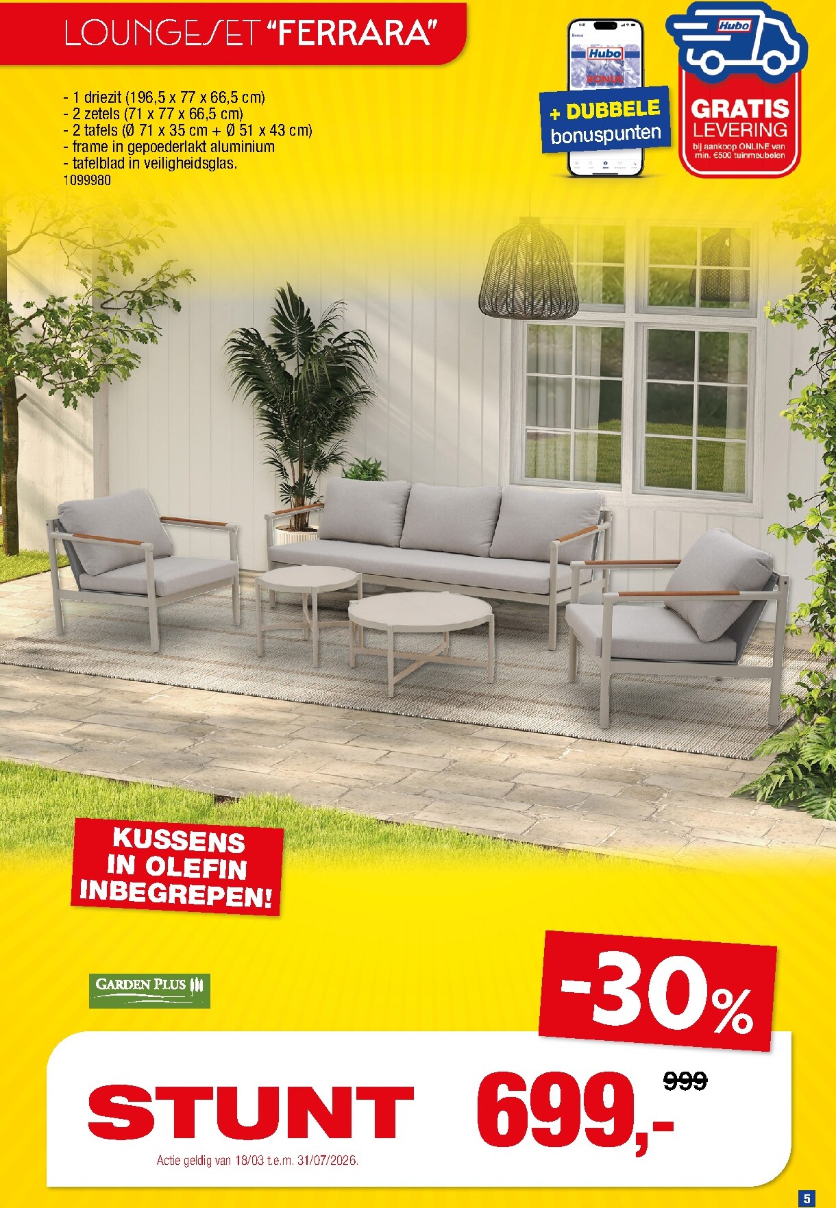 hubo - De Hubo - Tuinmeubelen special folder geldig vanaf 18/03/2026 t/m 31/07/2026 - page: 5