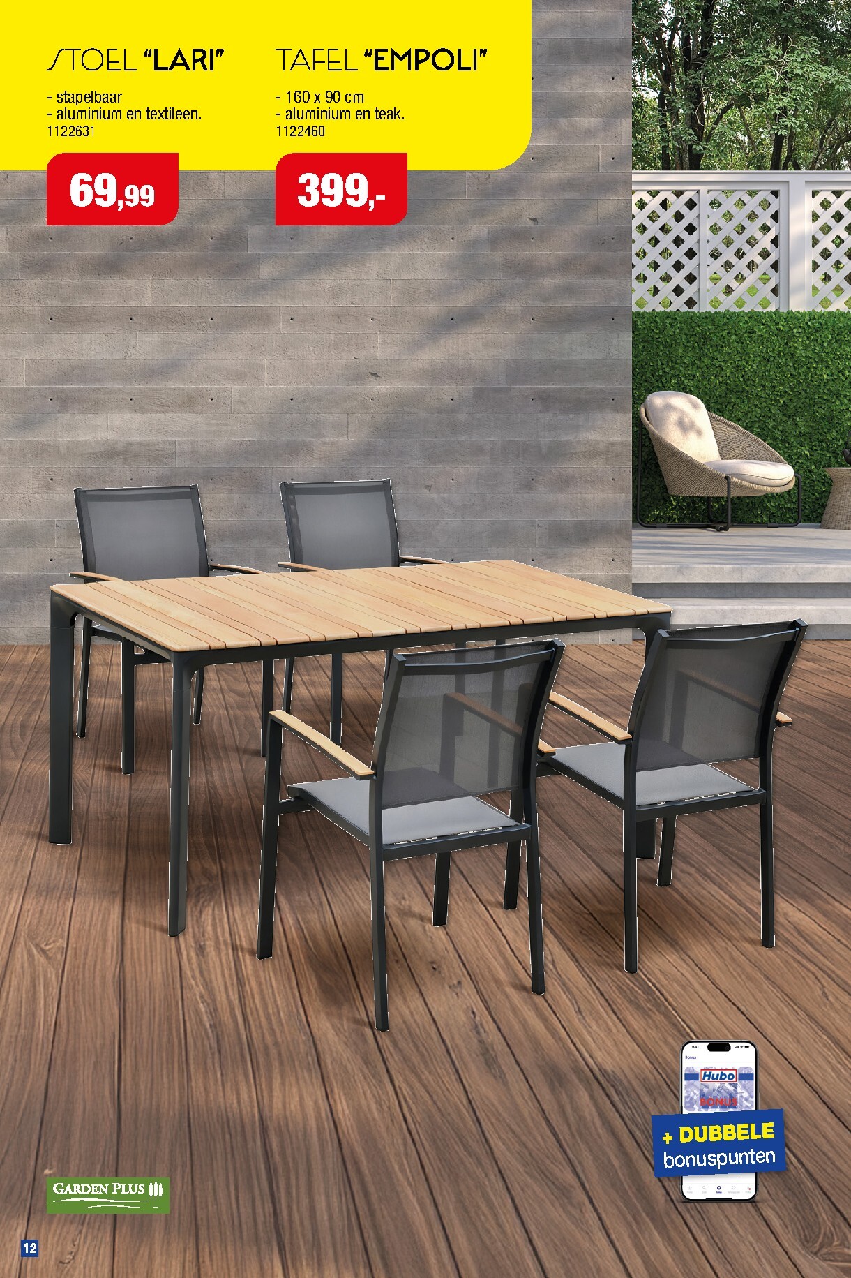 hubo - De Hubo - Tuinmeubelen special folder geldig vanaf 18/03/2026 t/m 31/07/2026 - page: 12