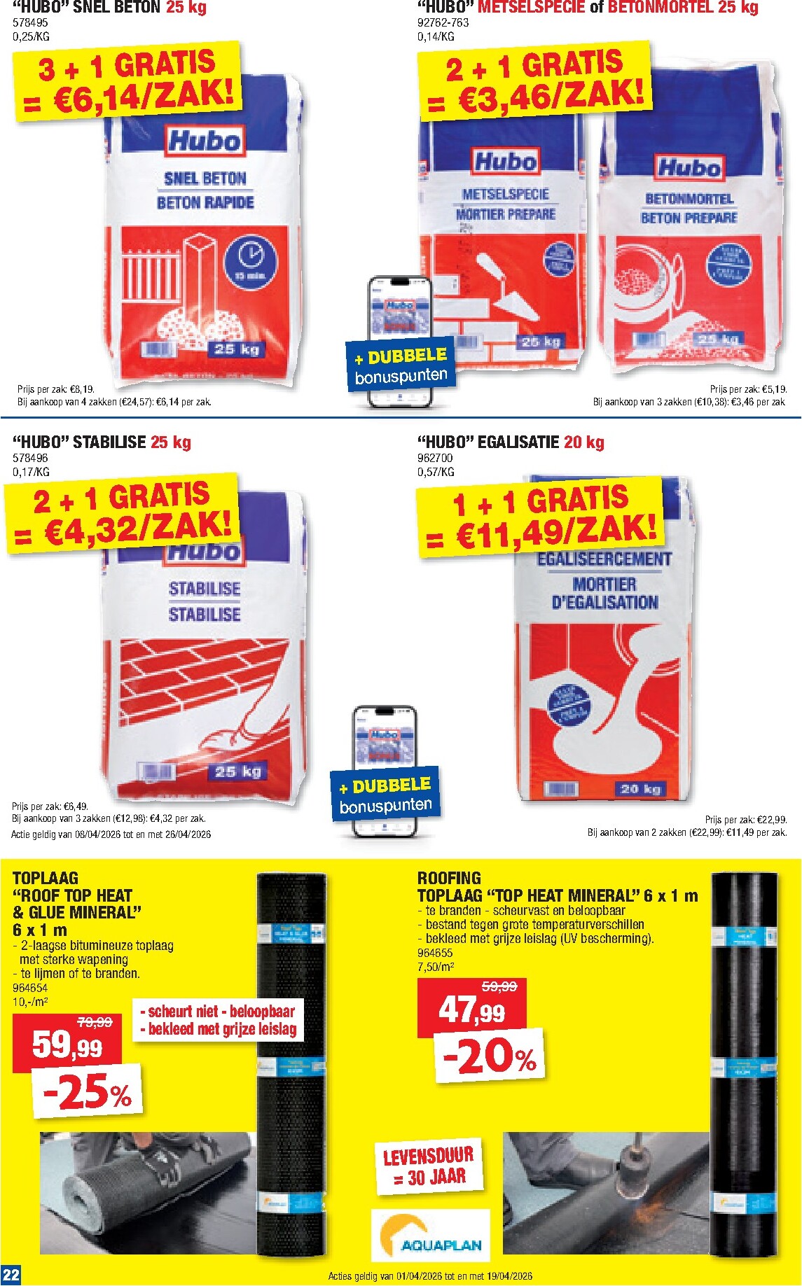 hubo - Huidige Hubo folder geldig van woensdag 08/04/2026 tot zondag 19/04/2026 - page: 22