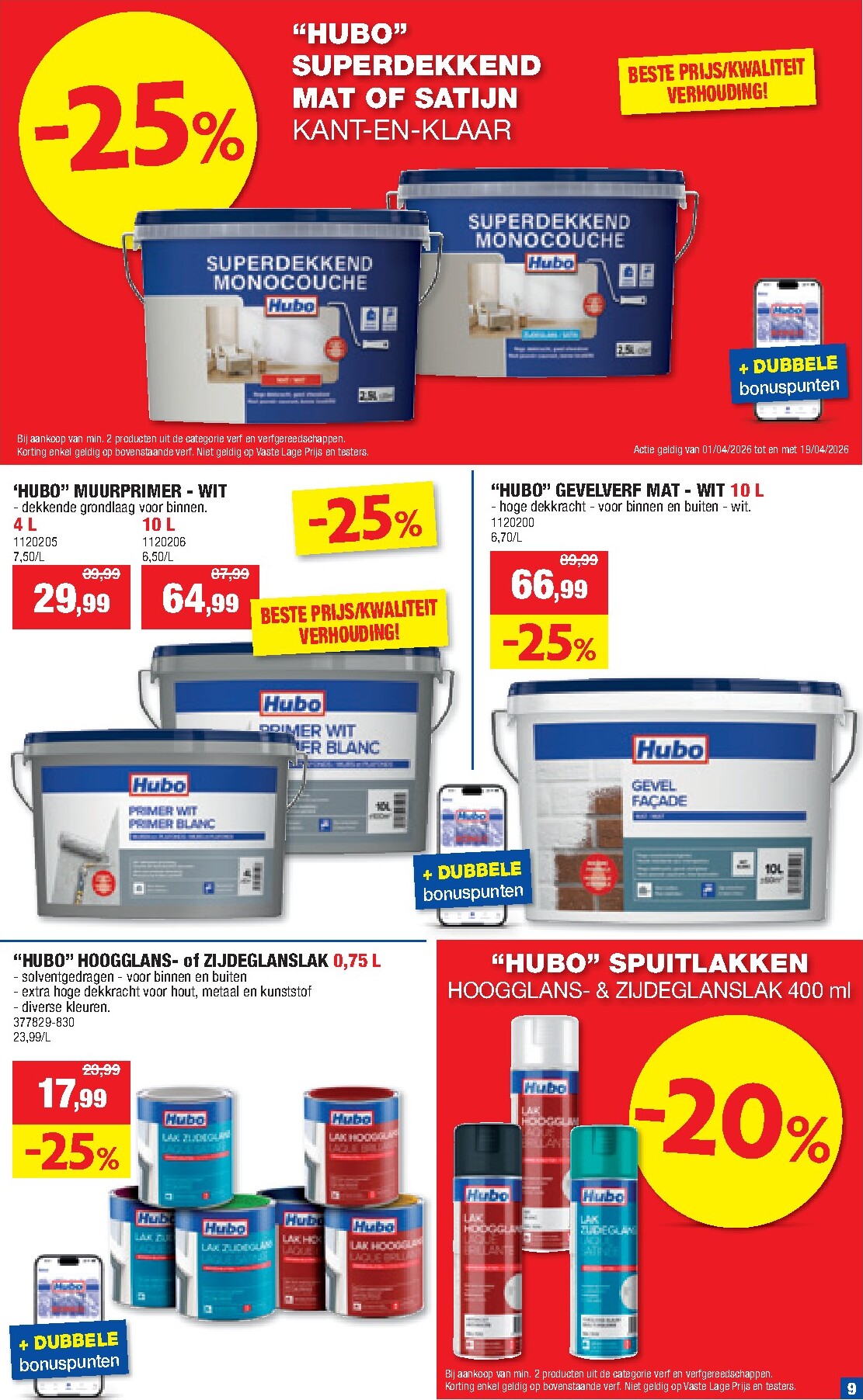hubo - Huidige Hubo folder geldig van woensdag 08/04/2026 tot zondag 19/04/2026 - page: 9