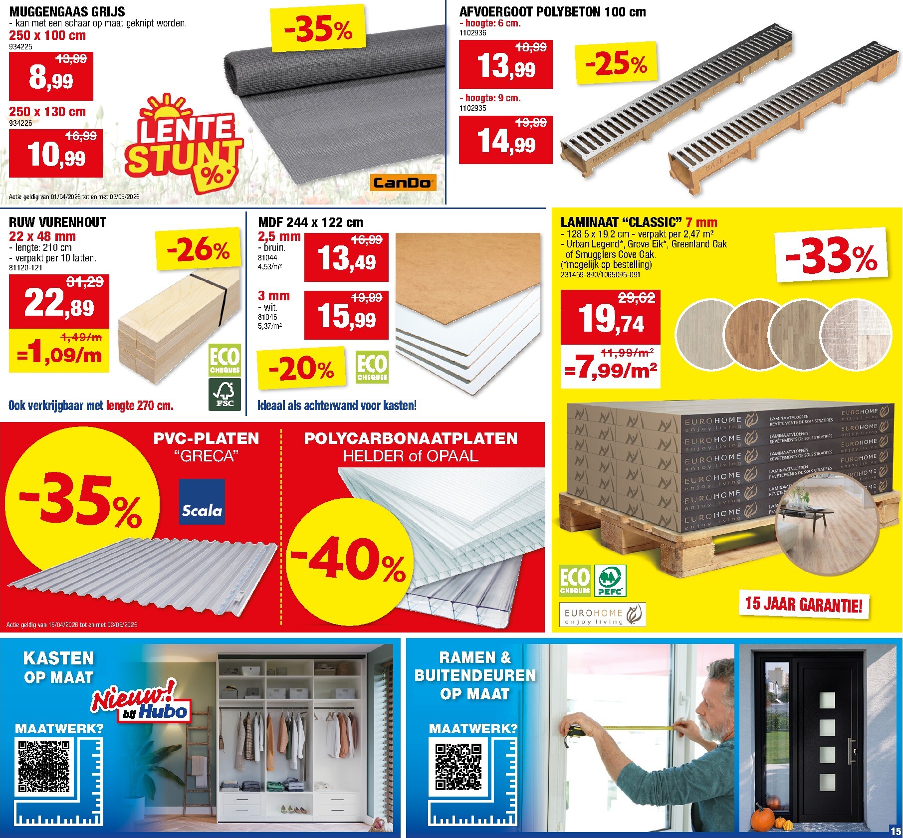 hubo - Huidige Hubo folder geldig van woensdag 22/04/2026 tot zondag 03/05/2026 - page: 15