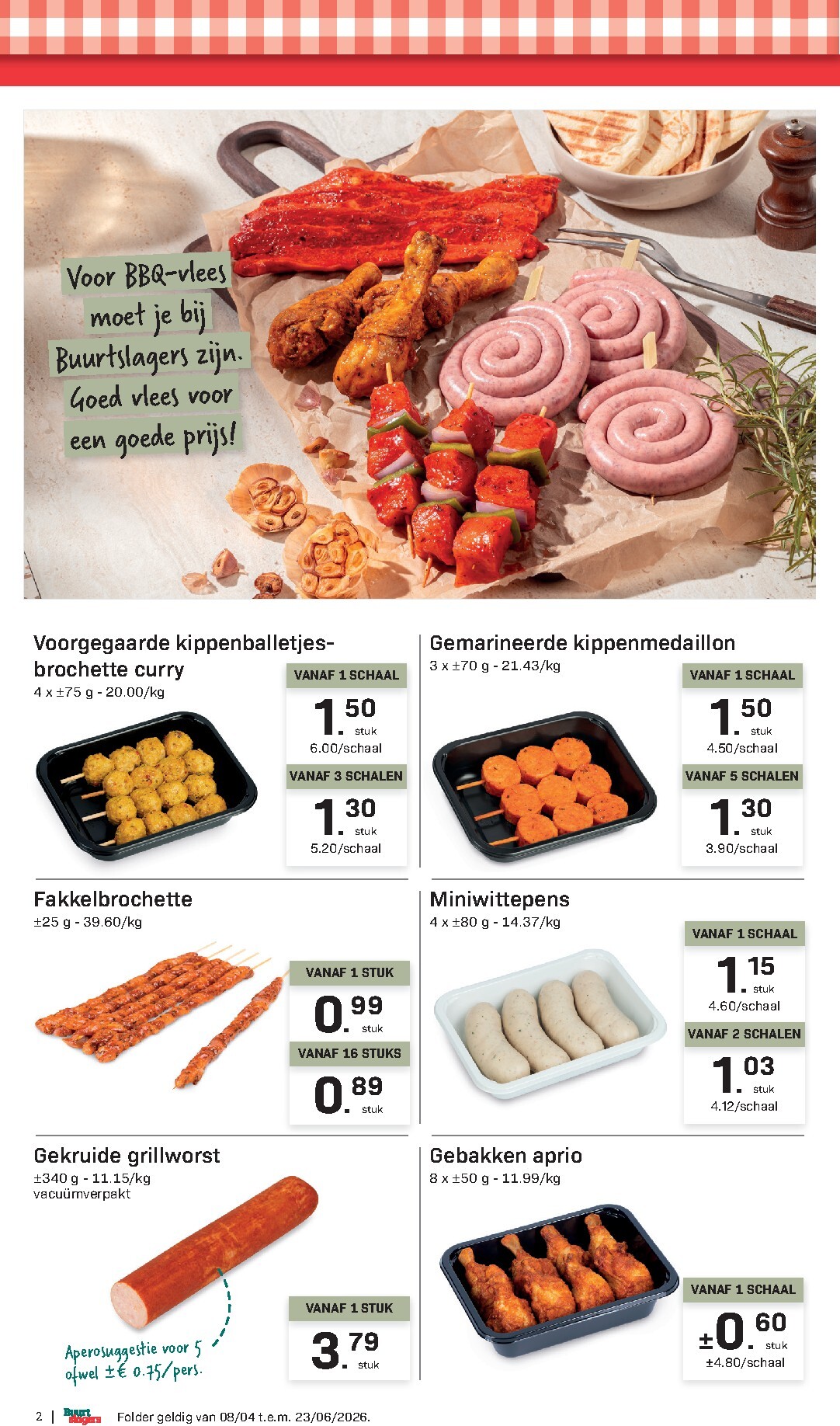 buurtslagers - Huidige Buurtslagers folder geldig van woensdag 08/04/2026 tot dinsdag 23/06/2026 - page: 2