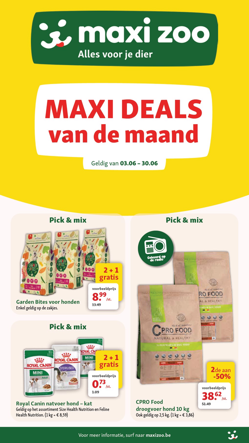 maxizoo - Huidige Maxizoo folder geldig van woensdag 03/06/2026 tot dinsdag 30/06/2026 - page: 1