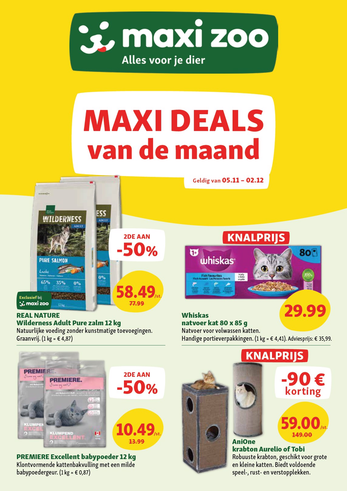 maxizoo - De Maxizoo folder geldig vanaf 05/11 t/m 02/12