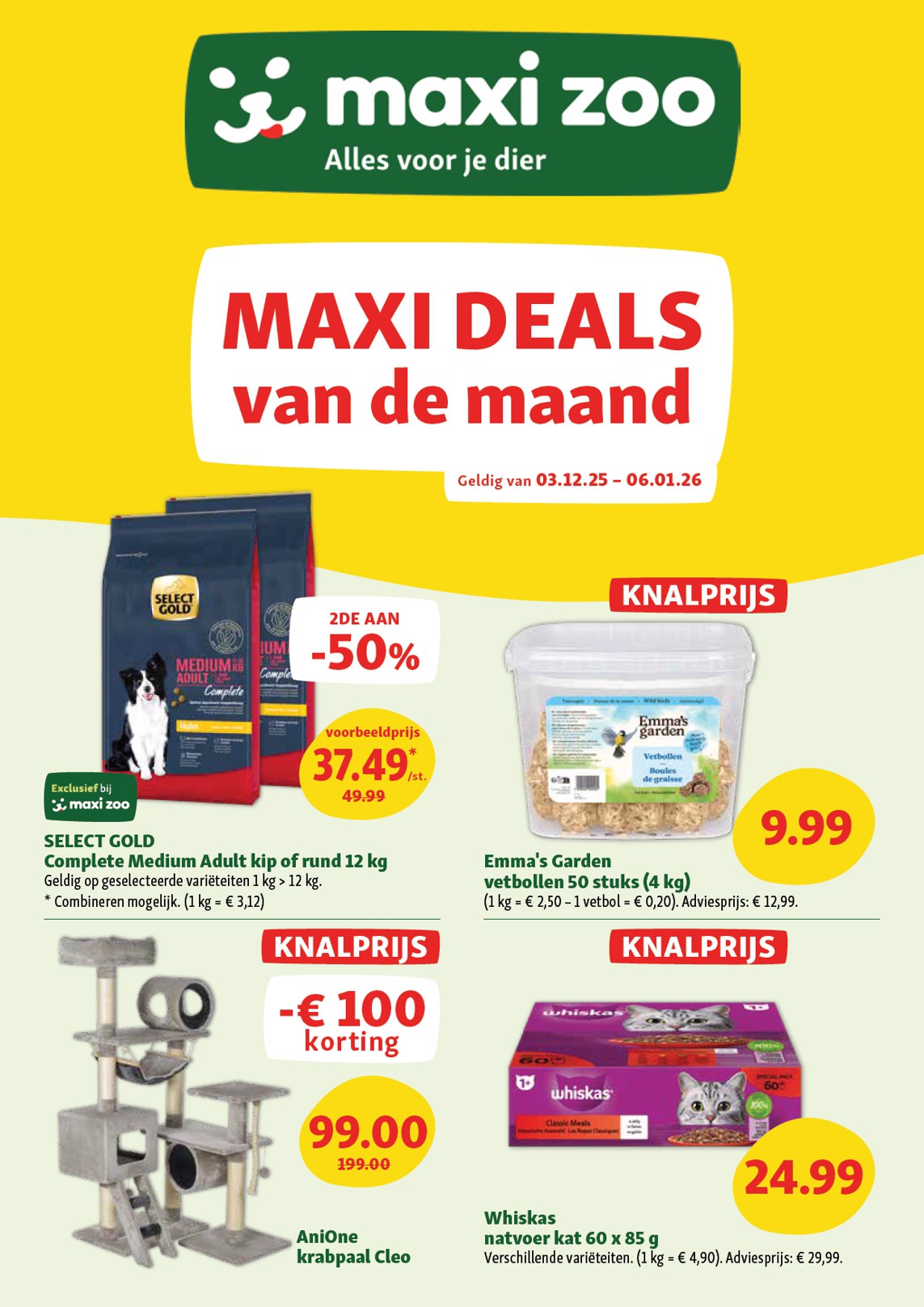 maxizoo - De Maxizoo folder geldig vanaf 03/12 t/m 06/01 - page: 1