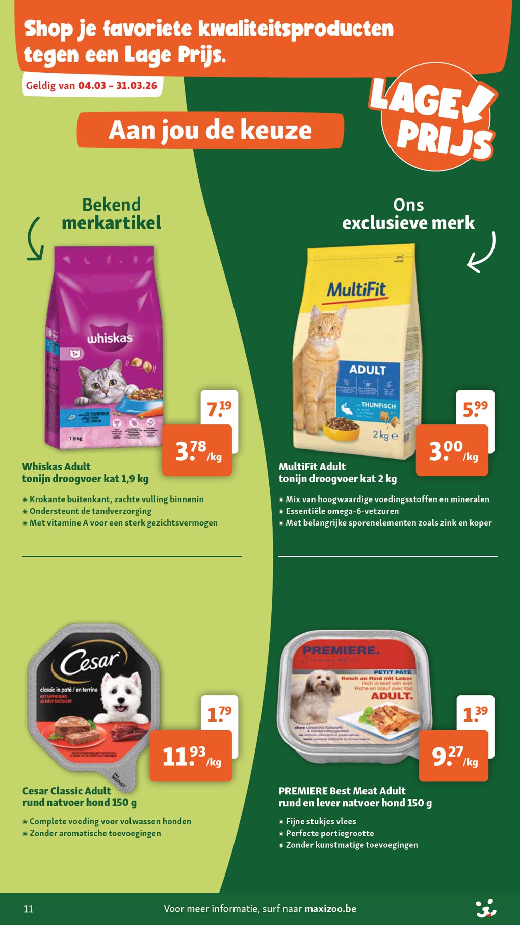 maxizoo - De Maxizoo folder geldig vanaf 04/03/2026 t/m 31/03/2026 - page: 11