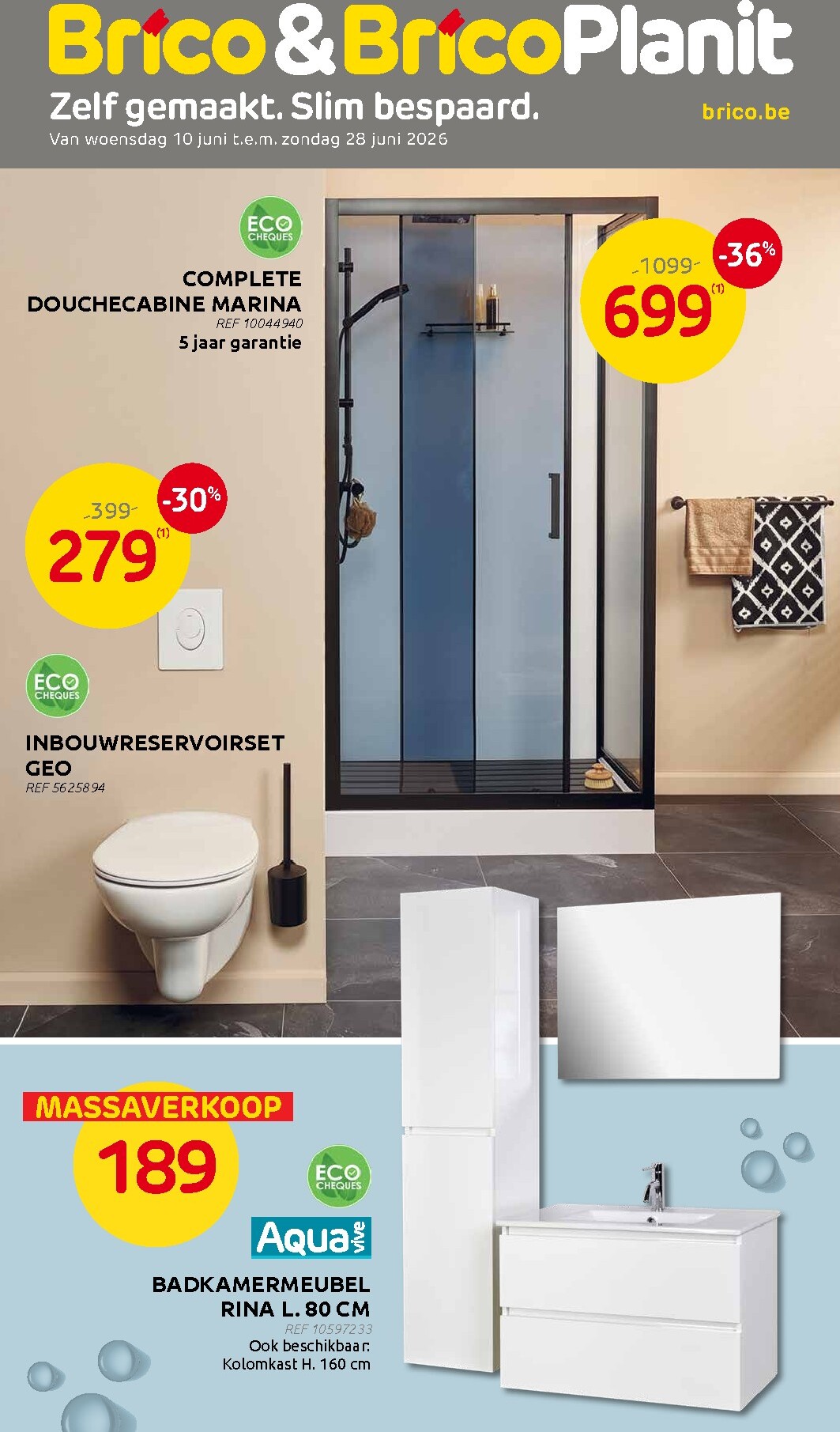 brico - Huidige Brico - Bathroom folder geldig van woensdag 10/06/2026 tot zondag 28/06/2026 - page: 1