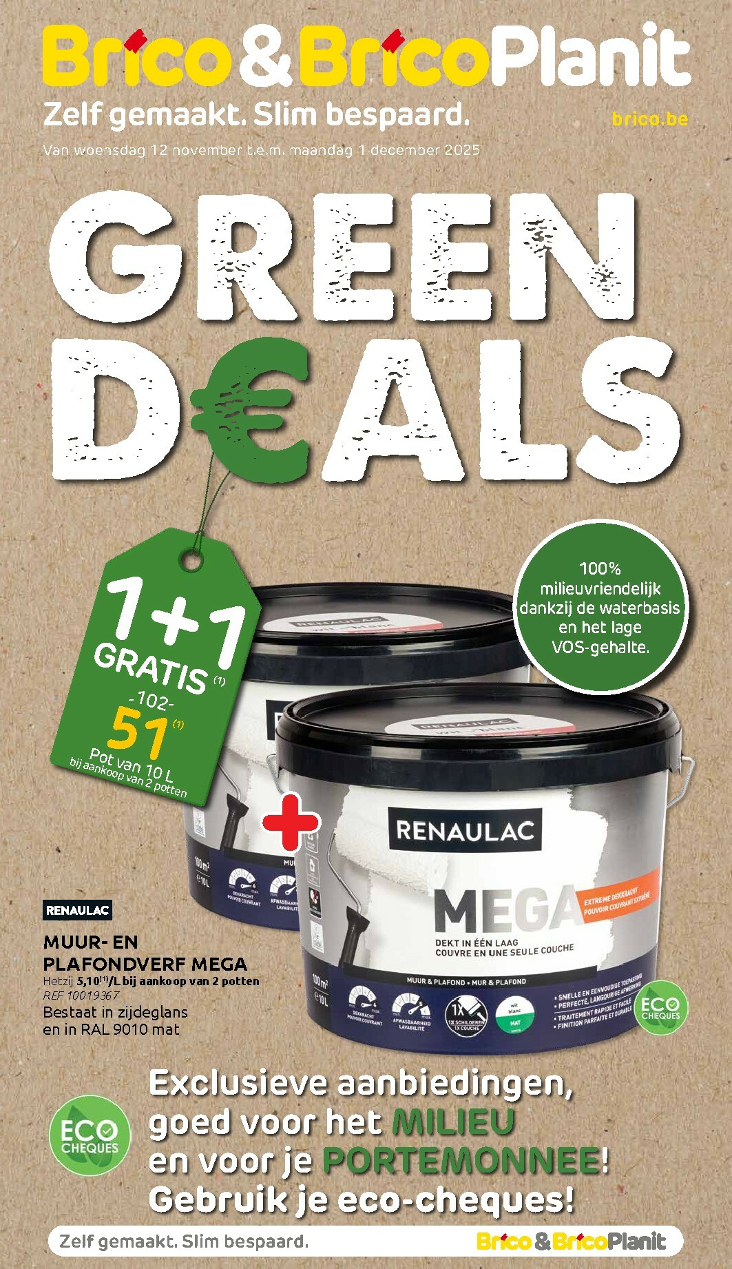 brico - De Brico - Green Deals folder geldig vanaf 12/11 t/m 01/12 - page: 1
