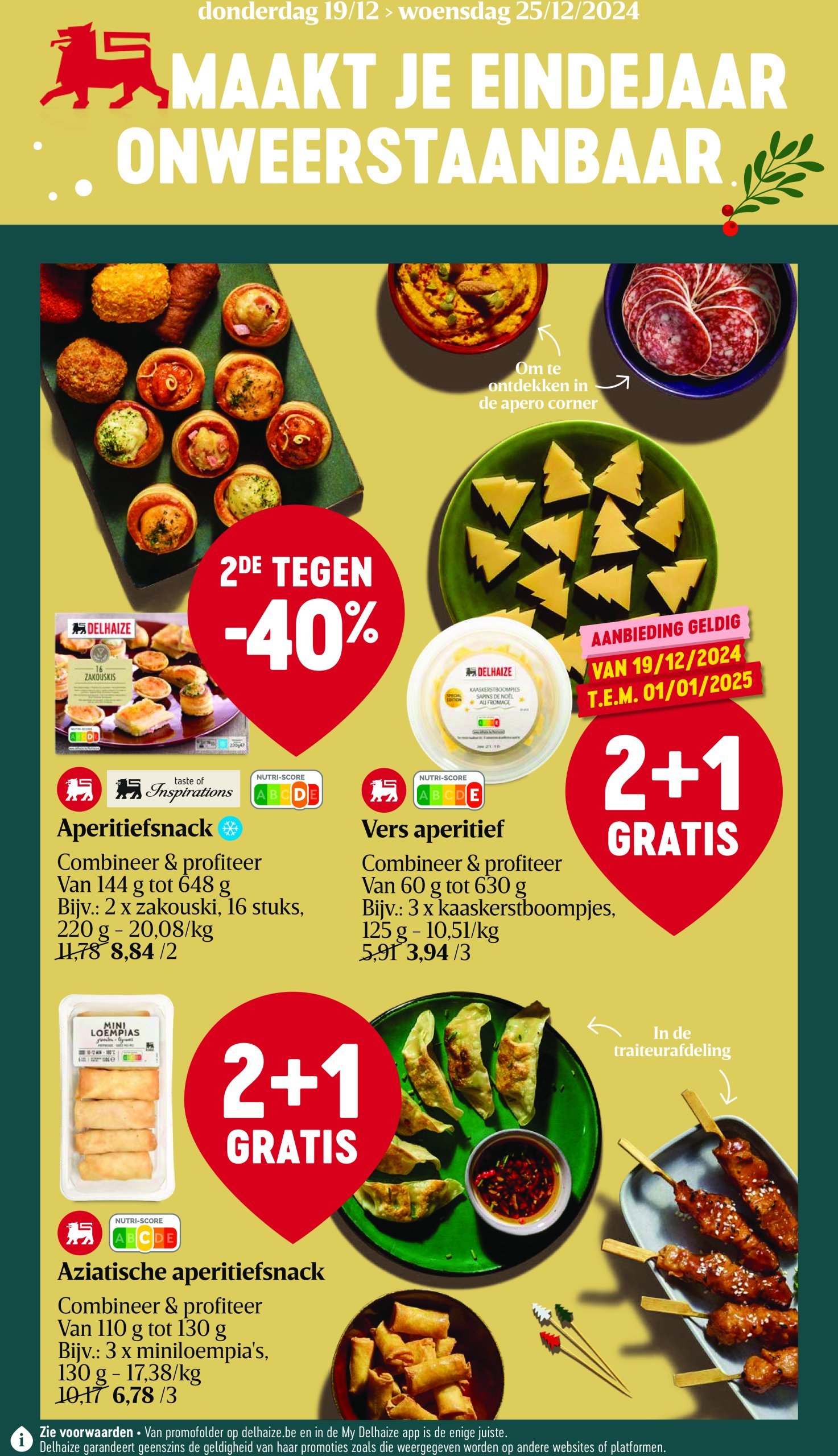 delhaize - Delhaize folder geldig vanaf 19/12 - 25/12