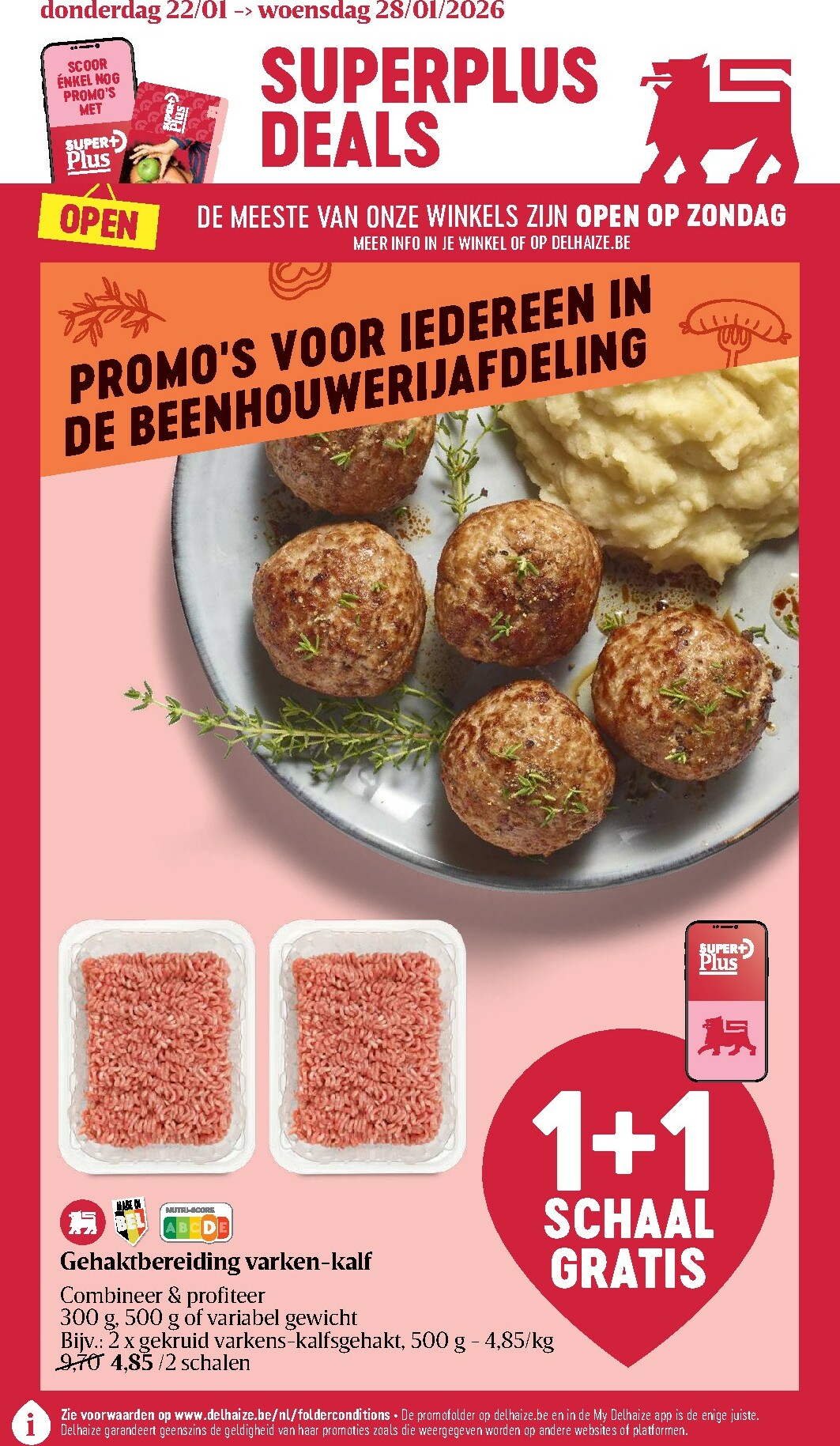 delhaize - De Delhaize folder geldig vanaf 22/01 t/m 28/01 - page: 1