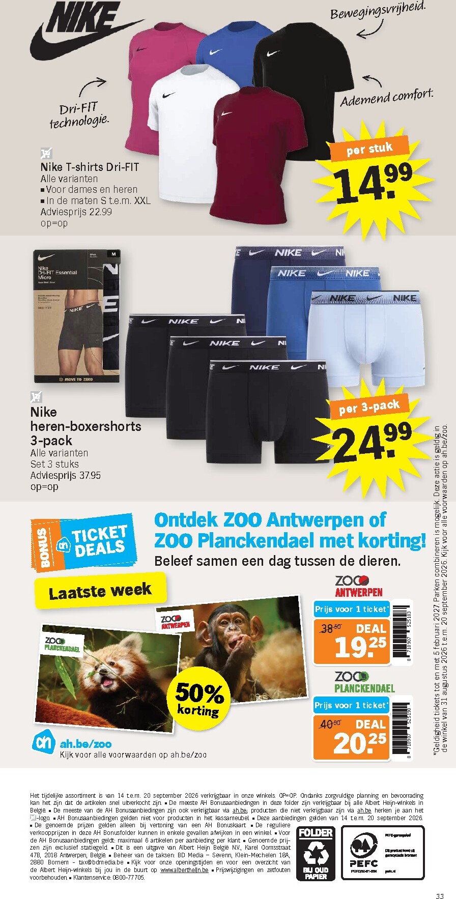 albert-heijn - Albert Heijn folder voor volgende week van maandag 14/09/2026 tot zondag 20/09/2026 - page: 33