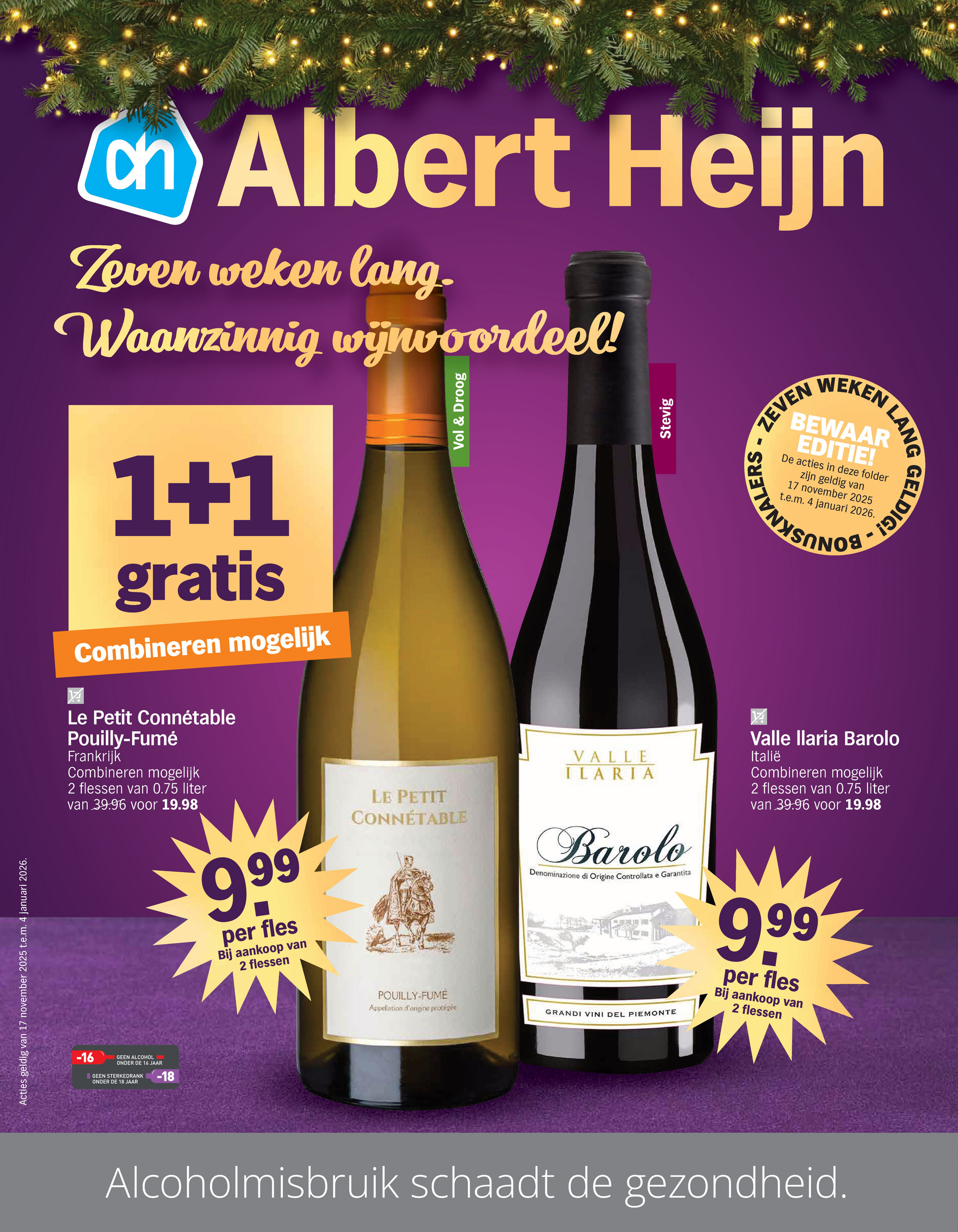 albert-heijn - De Albert Heijn - Waanzinnig folder geldig vanaf 17/11 t/m 04/01 - page: 1